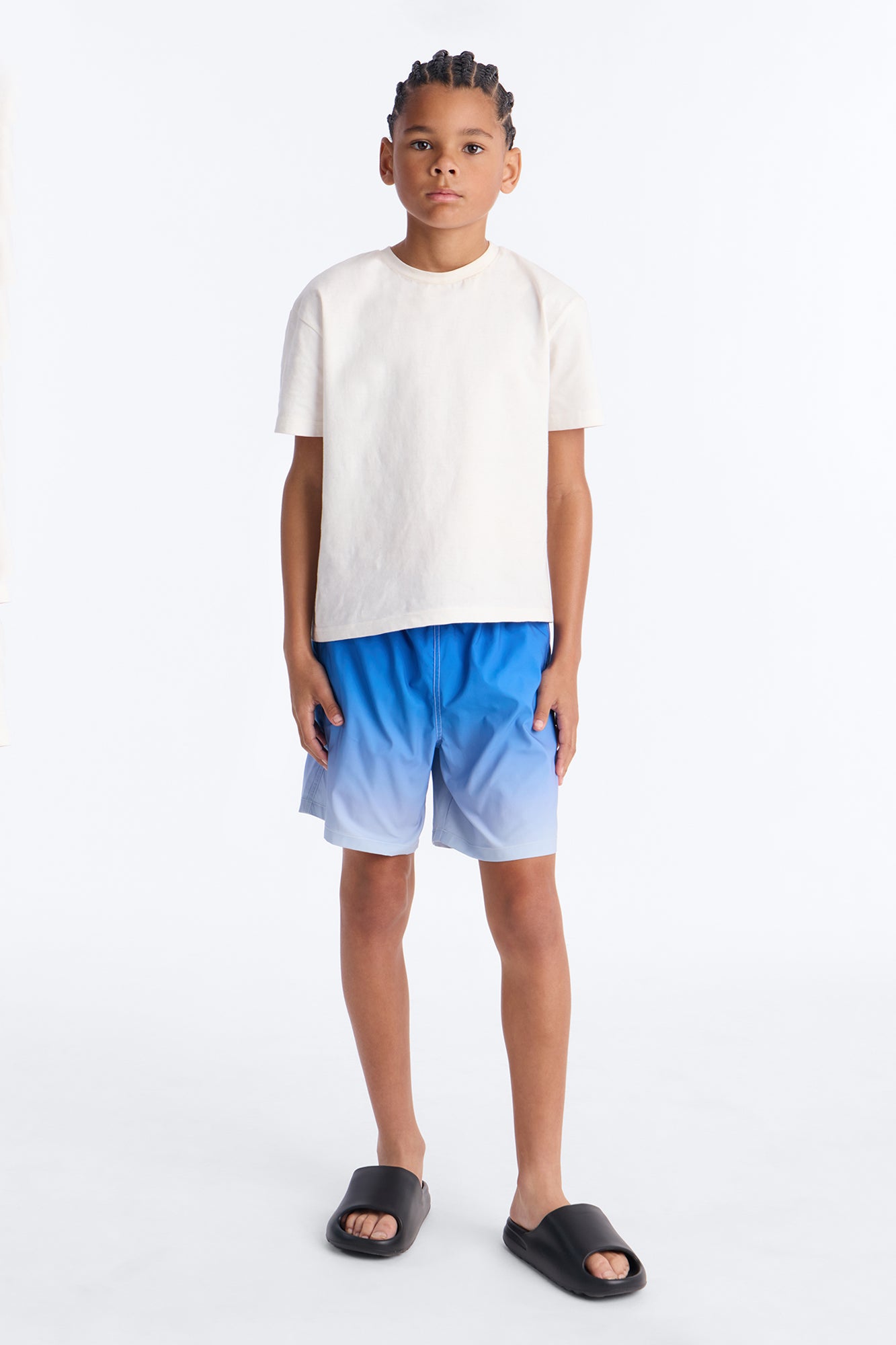 Mini Relaxed Fade Away Ombre Short - Blue
