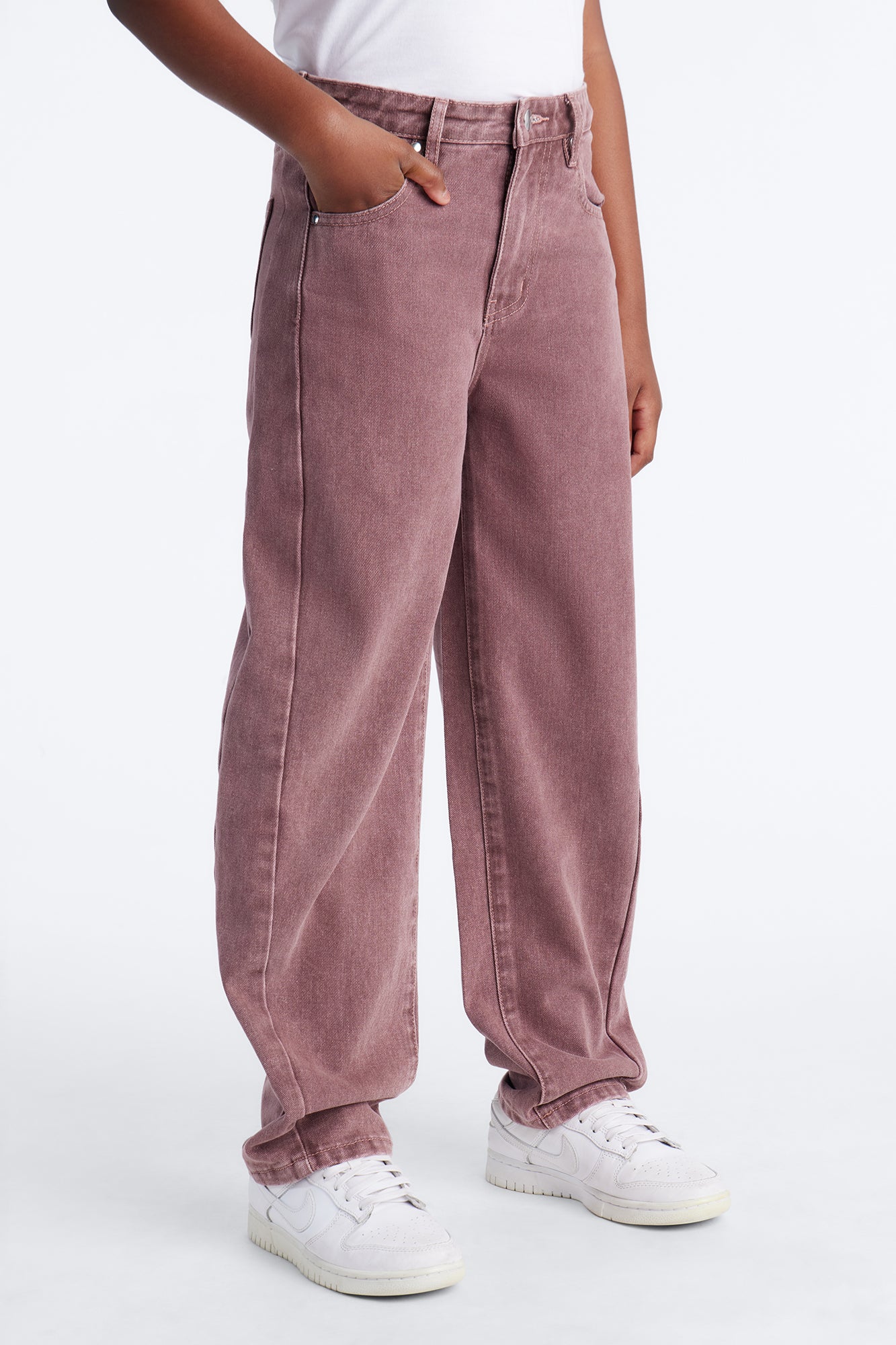 Mini Let Loose Barrel Leg Jeans - Mauve
