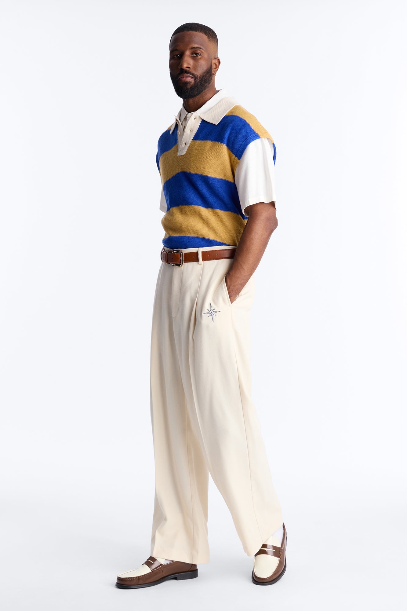 Ivy Sweater Polo - Blue