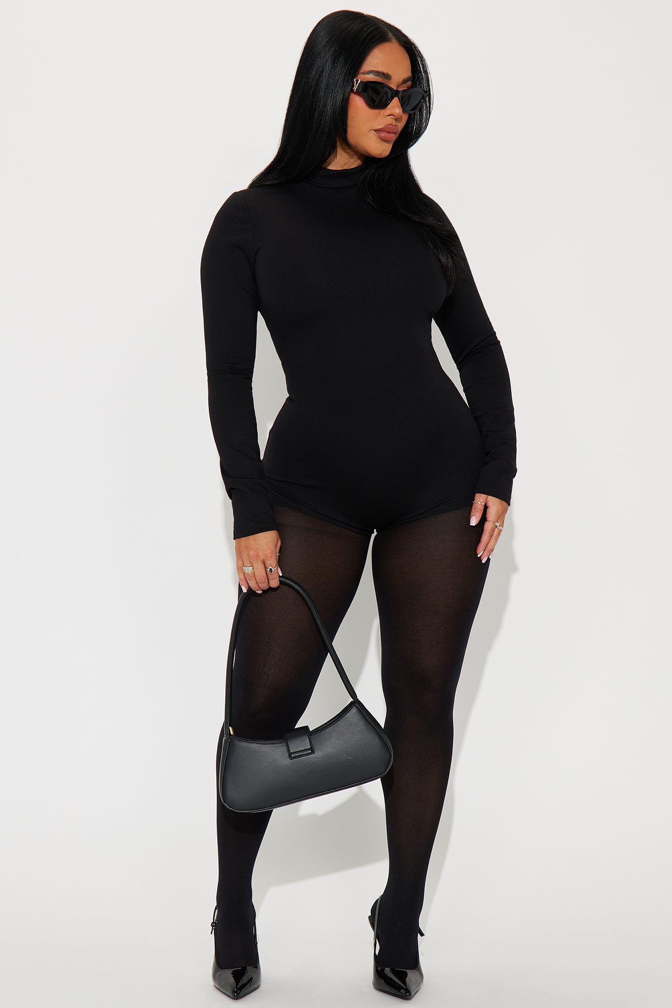 Natasha Micro Short Romper - Black