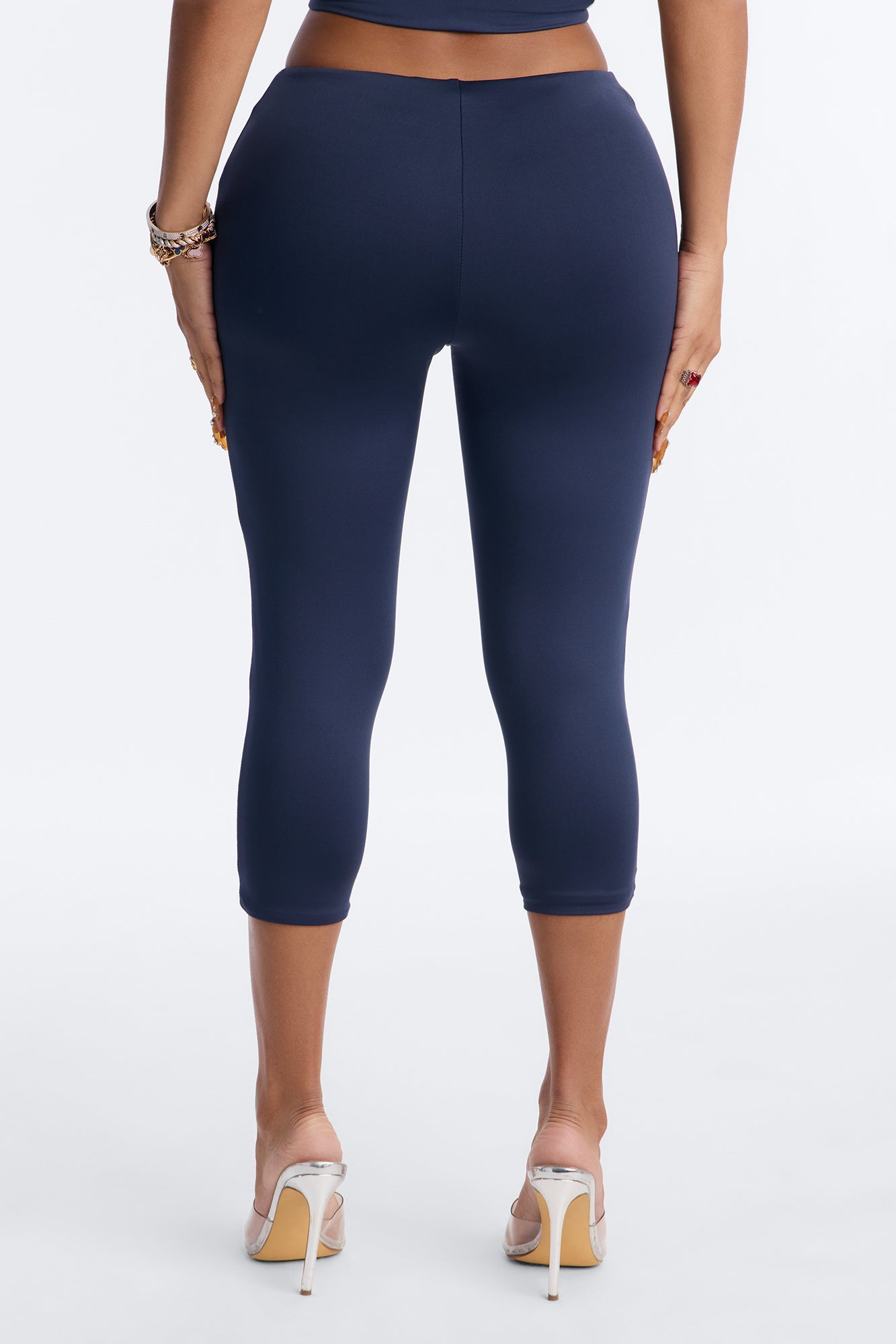 Contour Double Lined Capri Pant - Navy