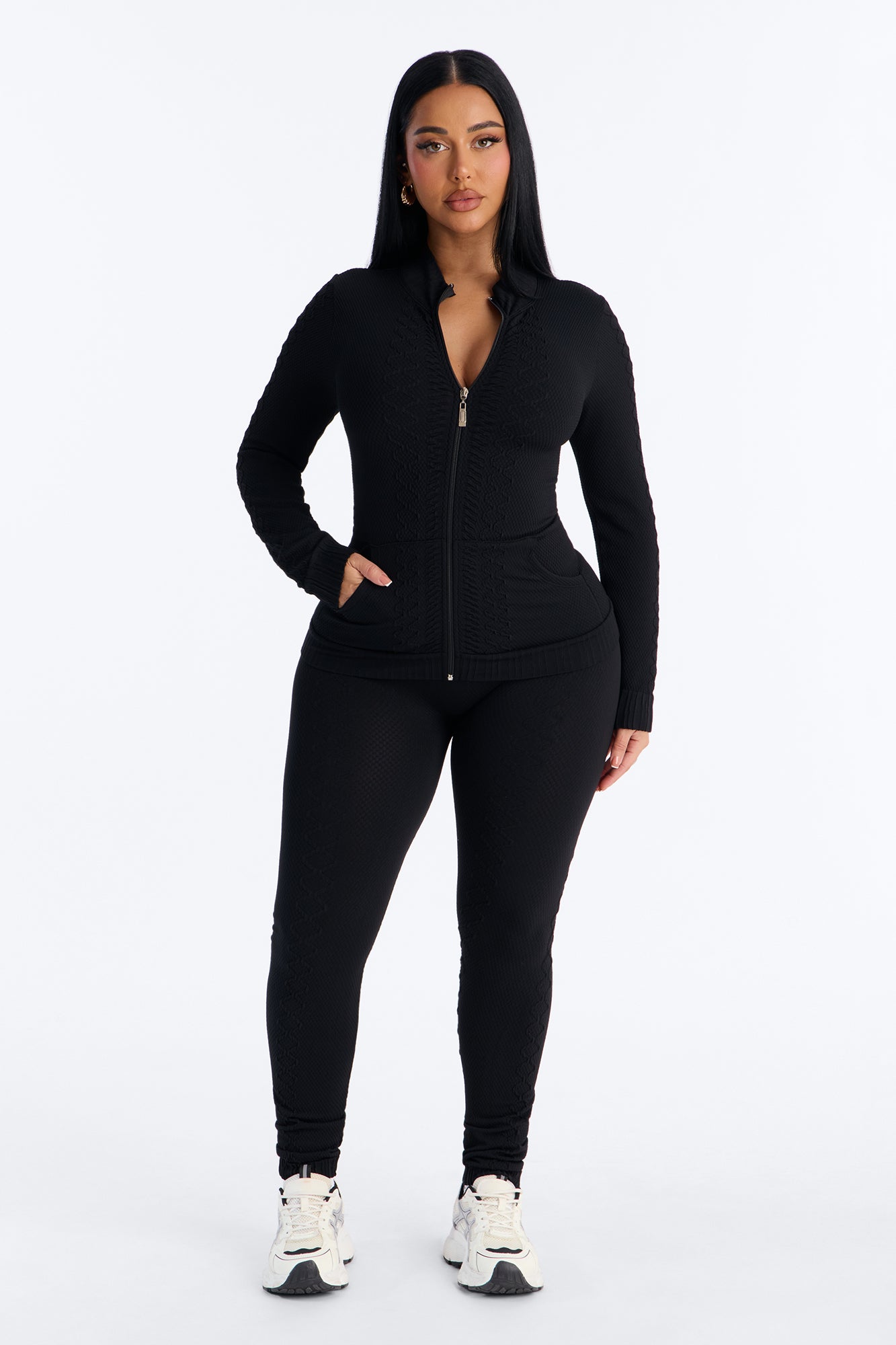 Low Impact Seamless Legging Set - Black