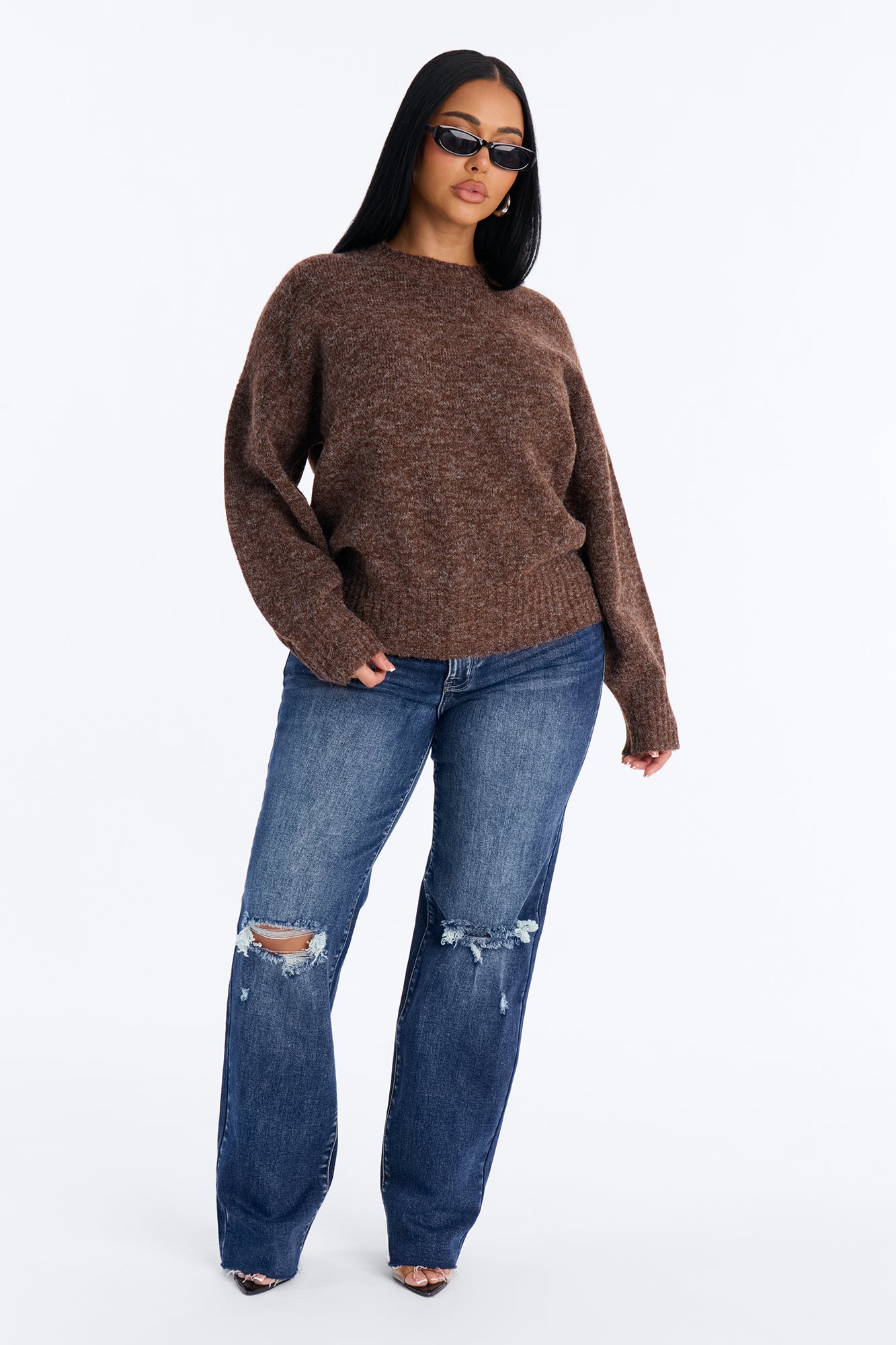 On Wednesdays Pullover Sweater - Chocolate