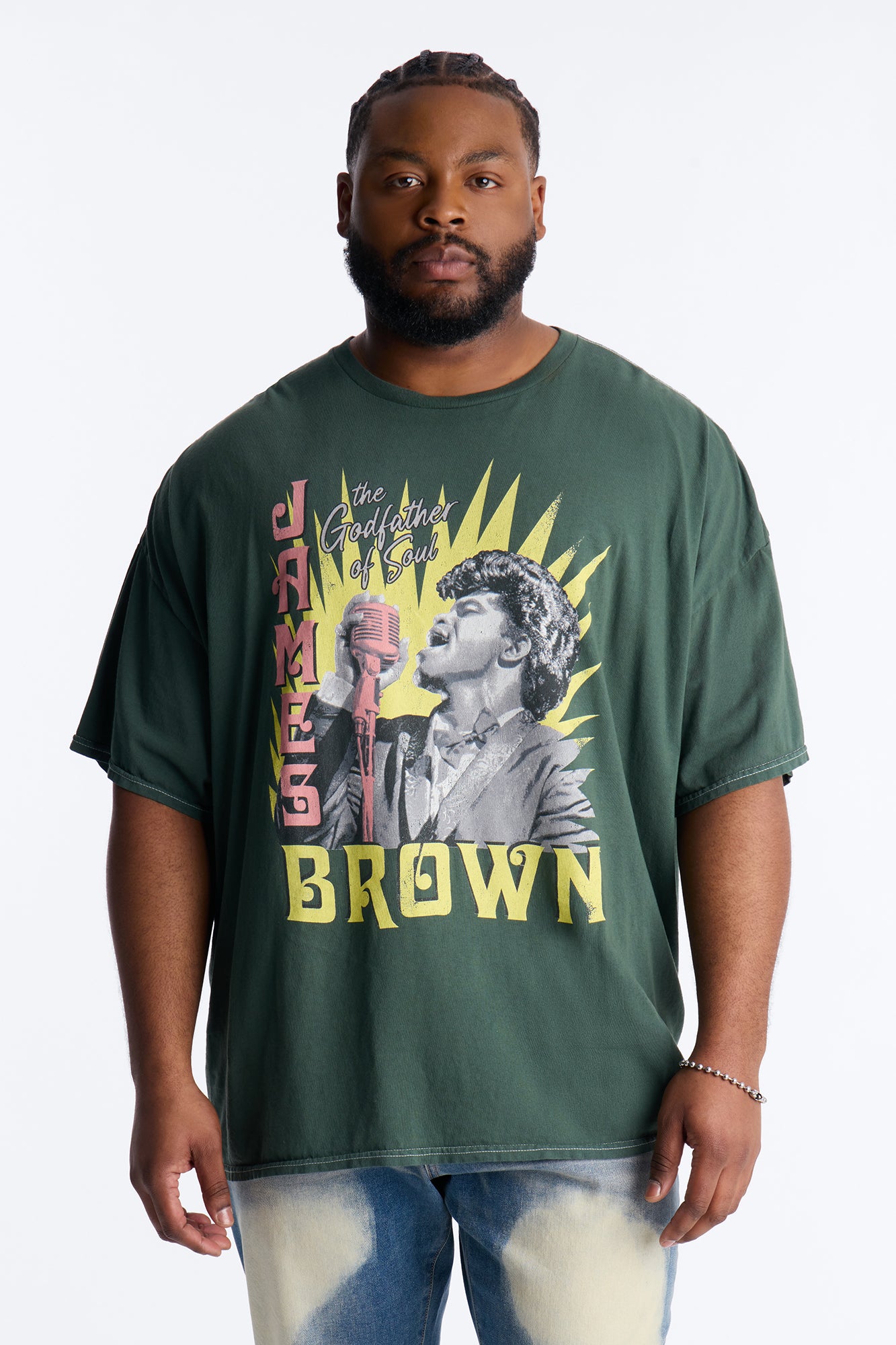 James Brown Oversized Short Sleeve Tee - Hunter Green