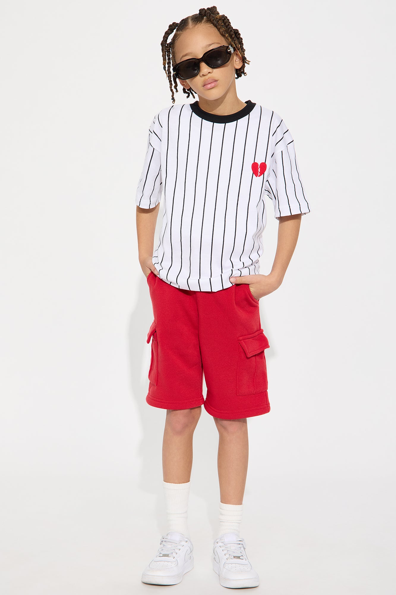Mini Heartbreak Kingpin Short Sleeve Tee - White/Black