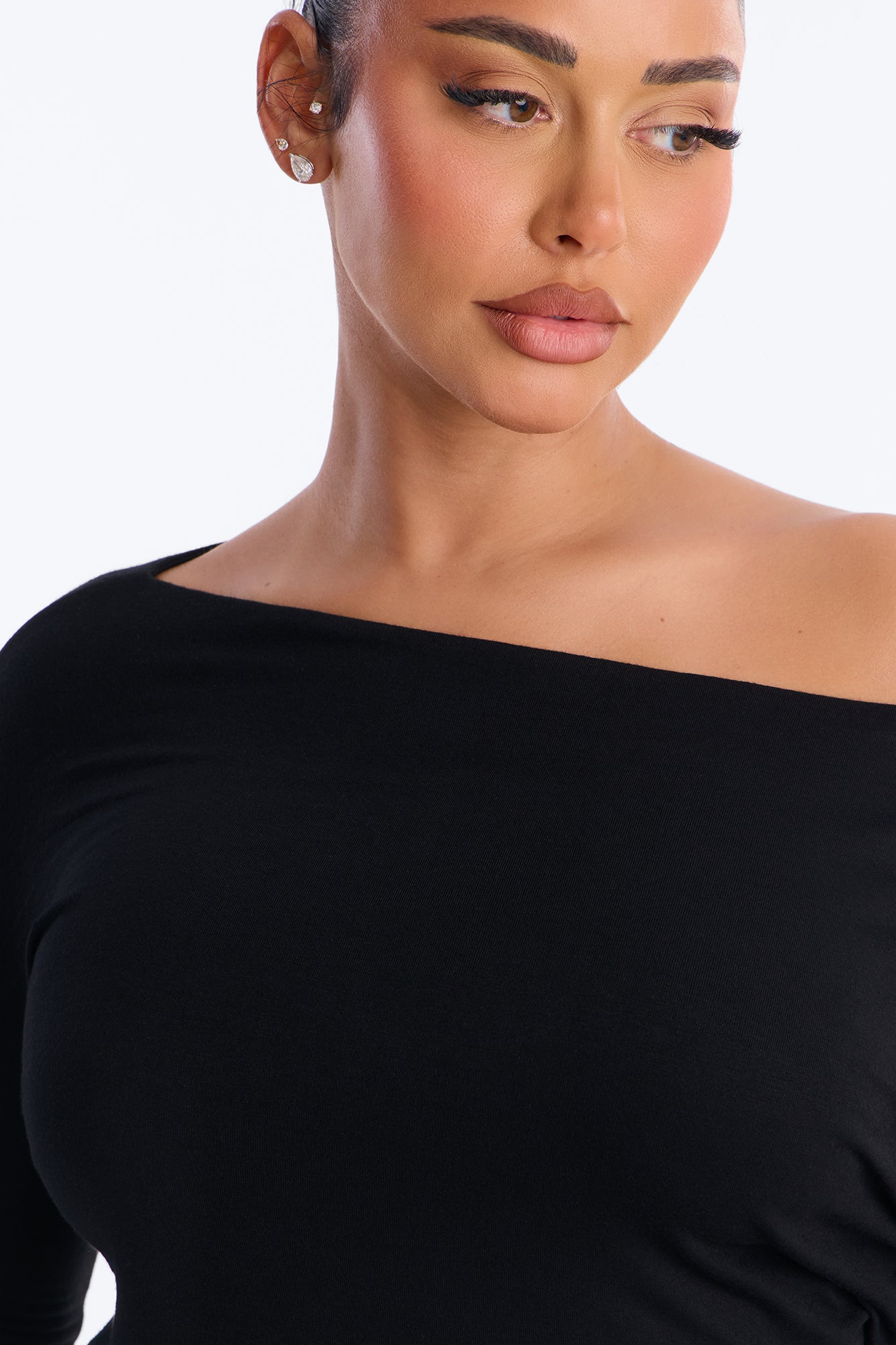 Kora Long Sleeve Mini Dress - Black