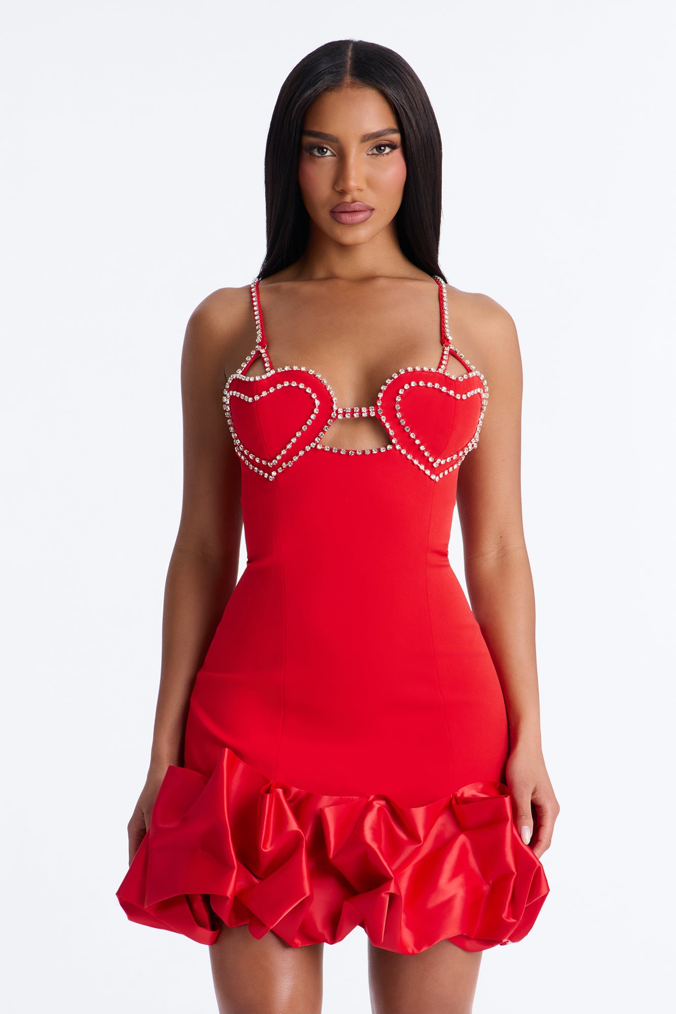Heart Throb Mini Dress - Red