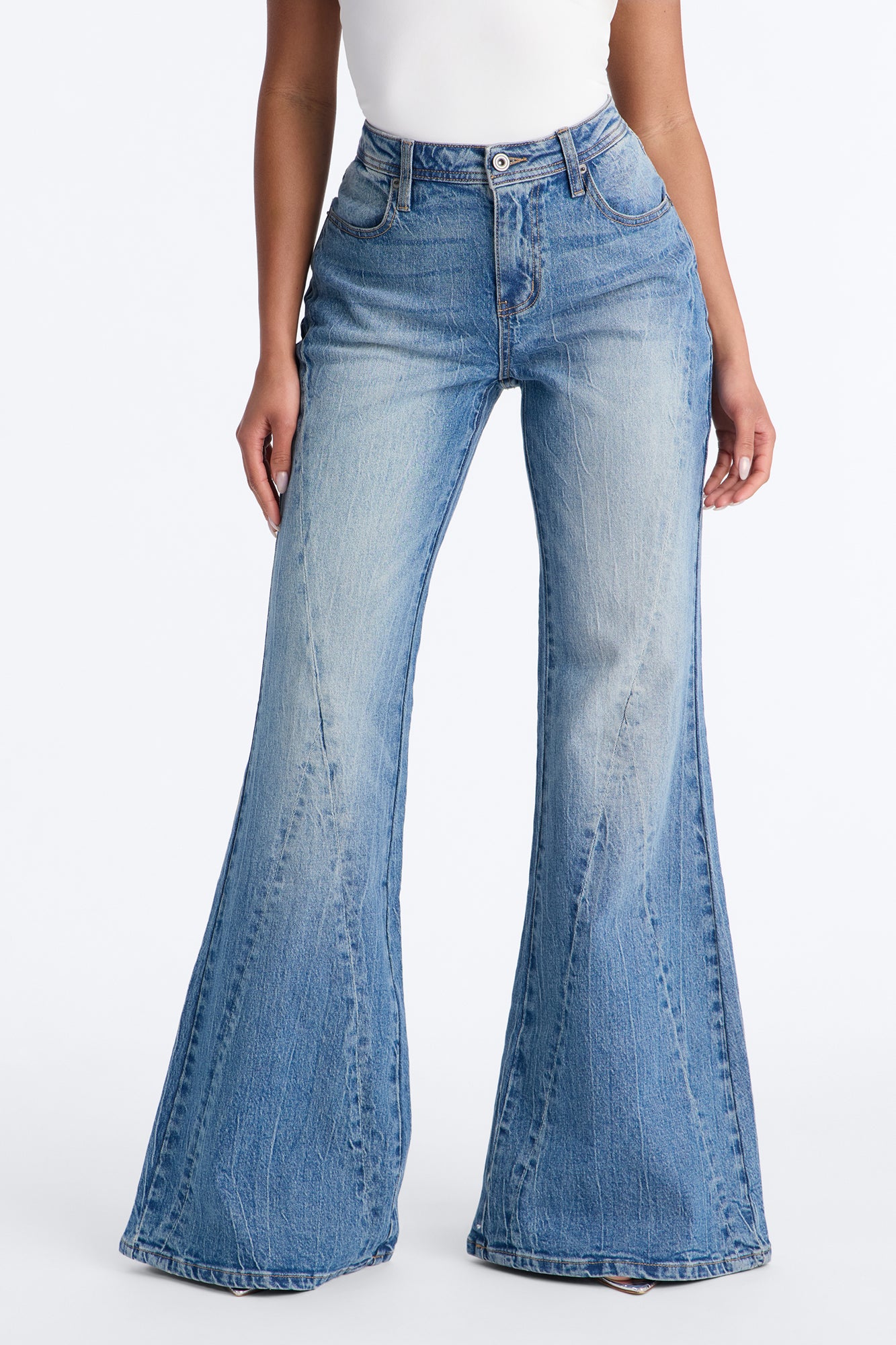 Missing Element Stretch Flare Jeans - Medium Wash