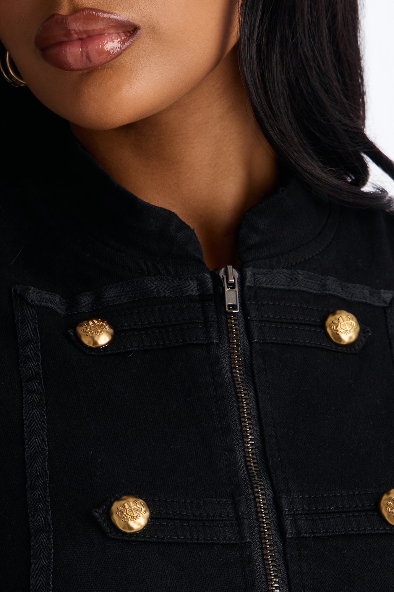 Overthrown Stretch Denim Jacket - Black