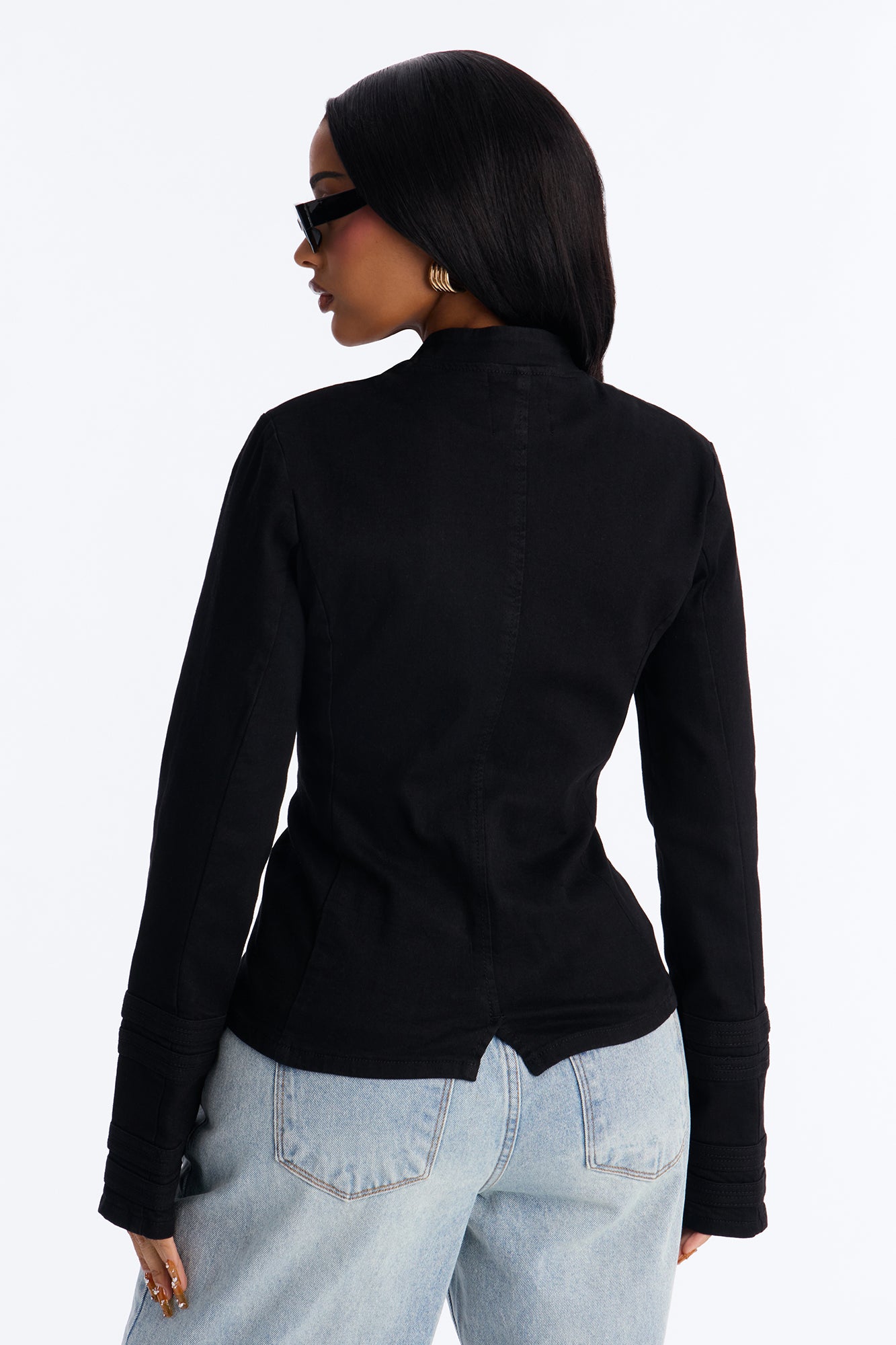 Overthrown Stretch Denim Jacket - Black