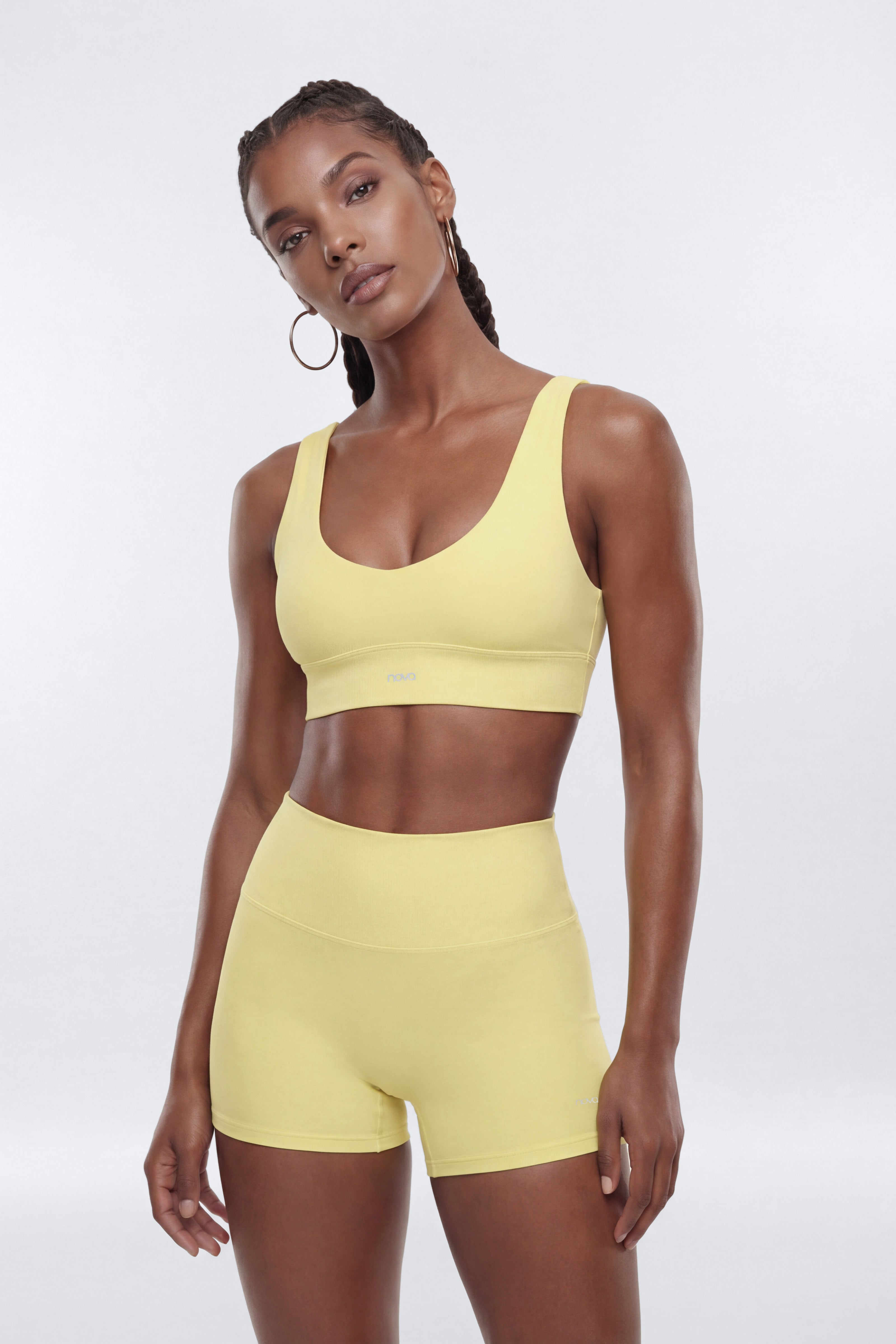 AirSculpt™ V Neck Sports Bra - Yellow