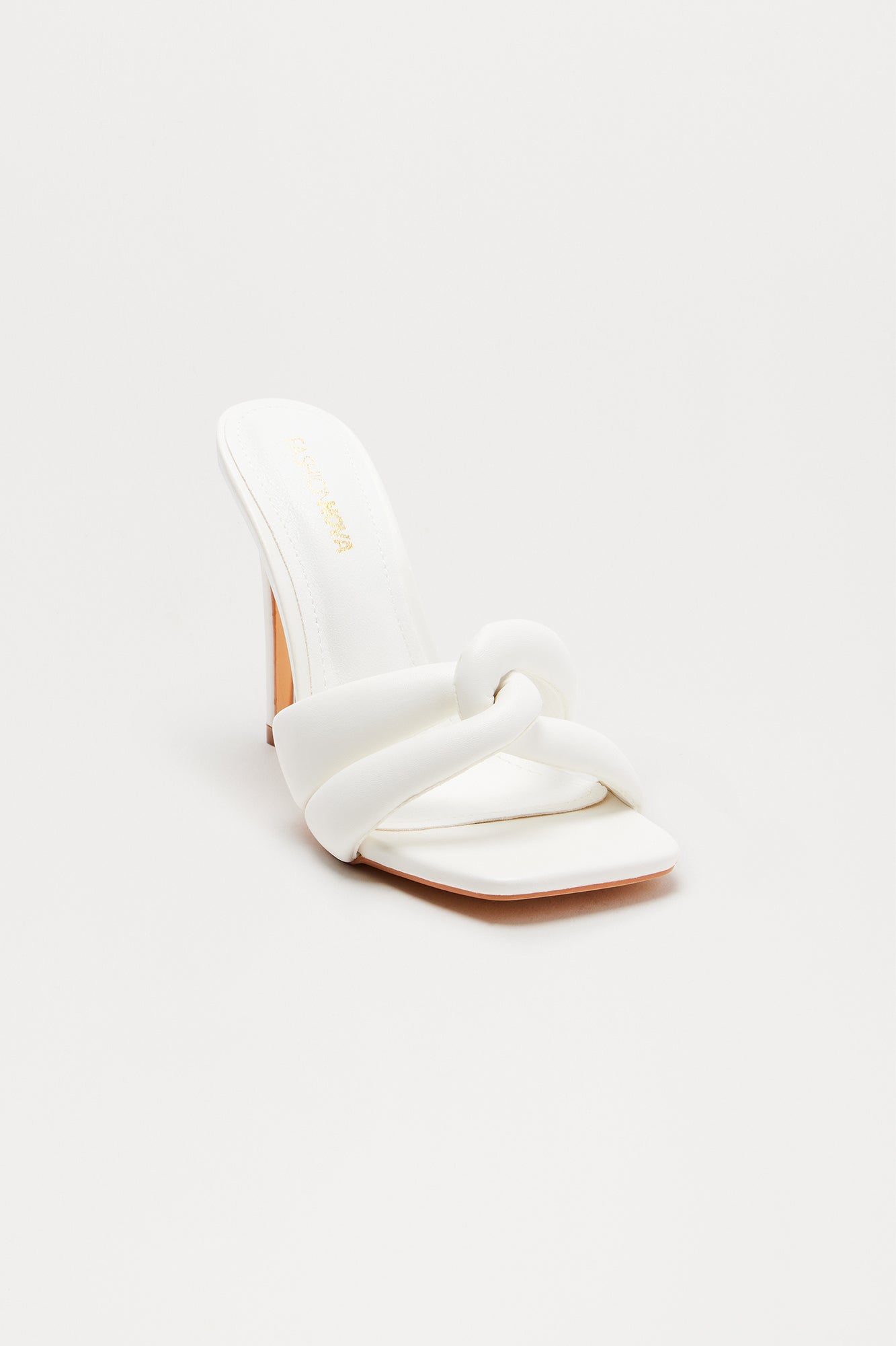 Romina Knot Heels - White
