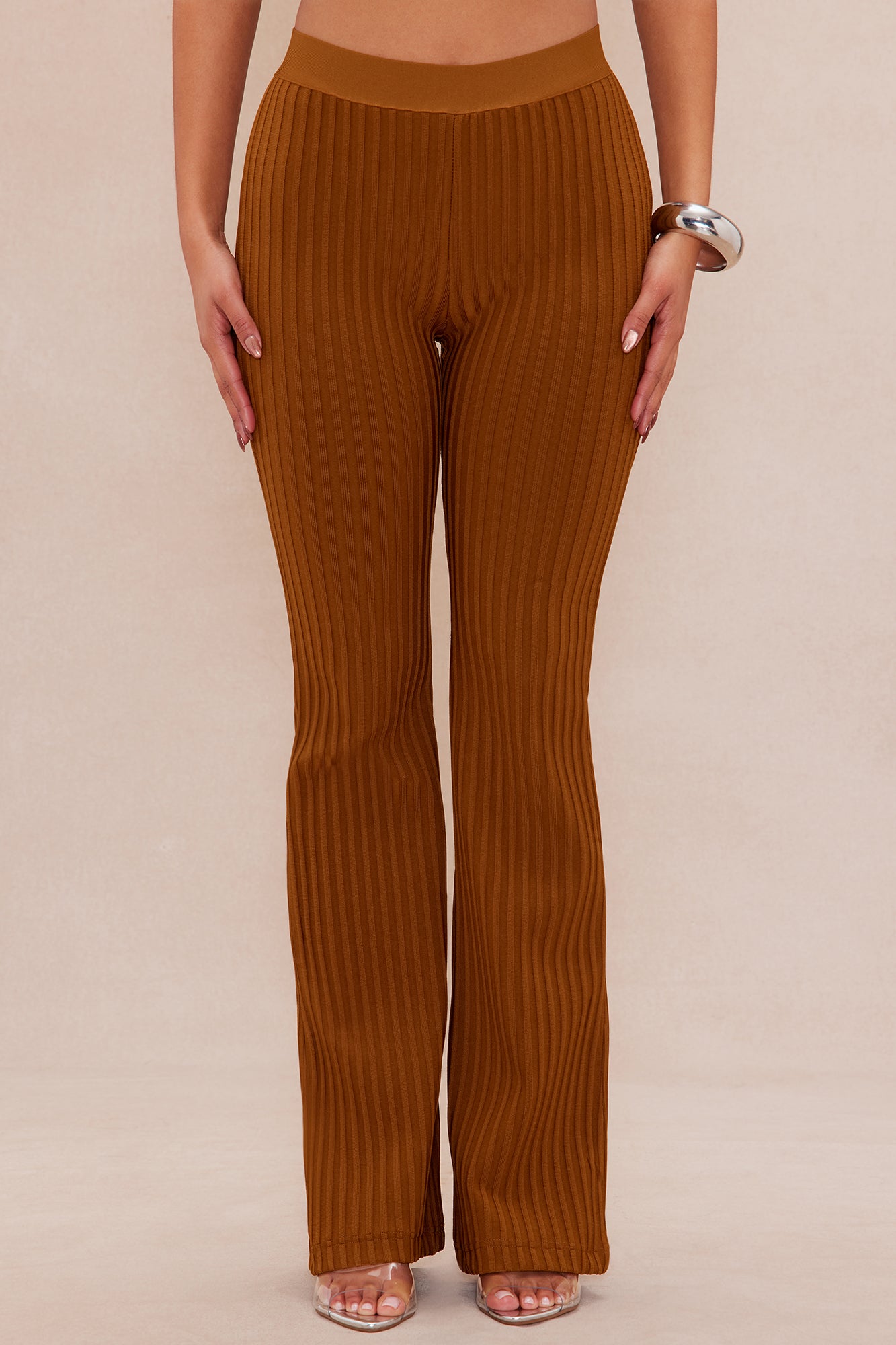 Nelly Bandage Flare Pant - Cognac