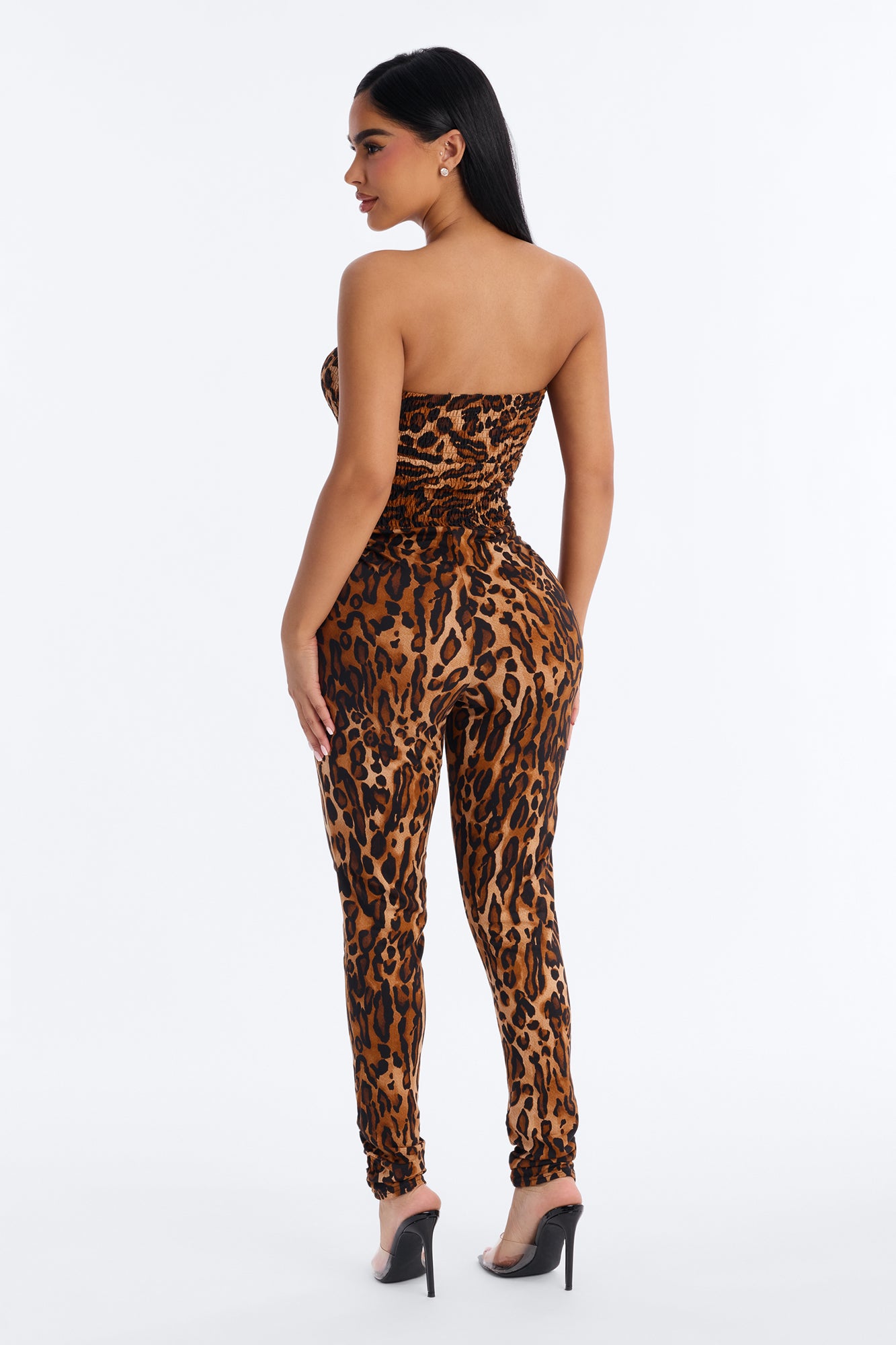 Make My Day Everyday Leopard Jumpsuit - Brown/combo