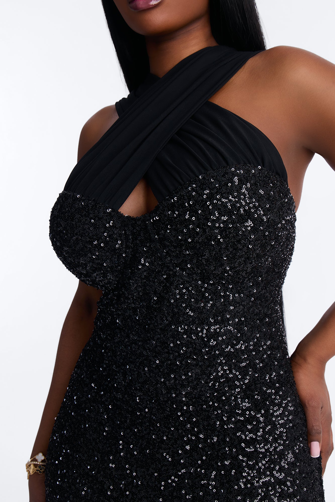 Callie Sequin Gown - Black