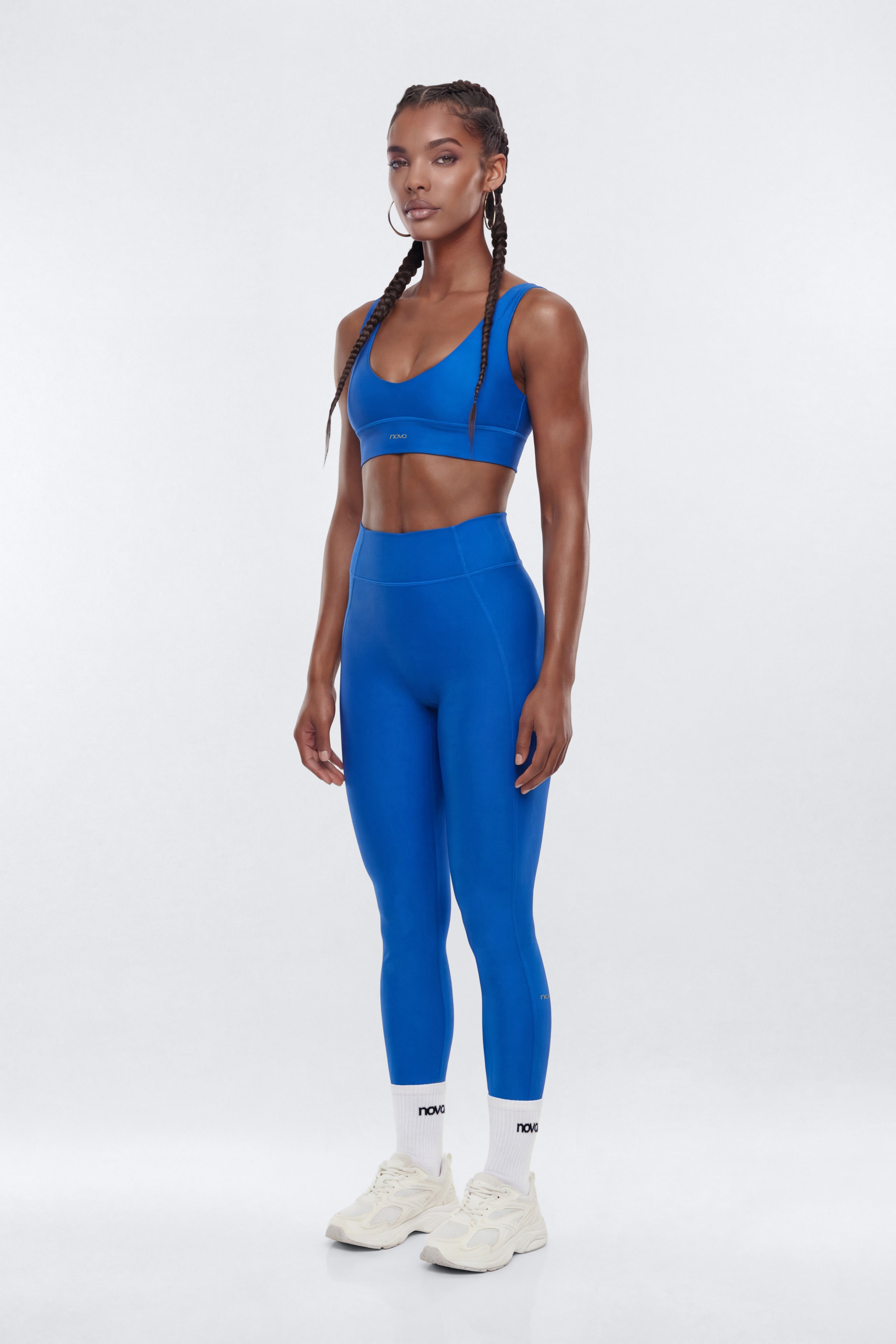 AirSculpt™ V Neck Sports Bra - CobaltBlue