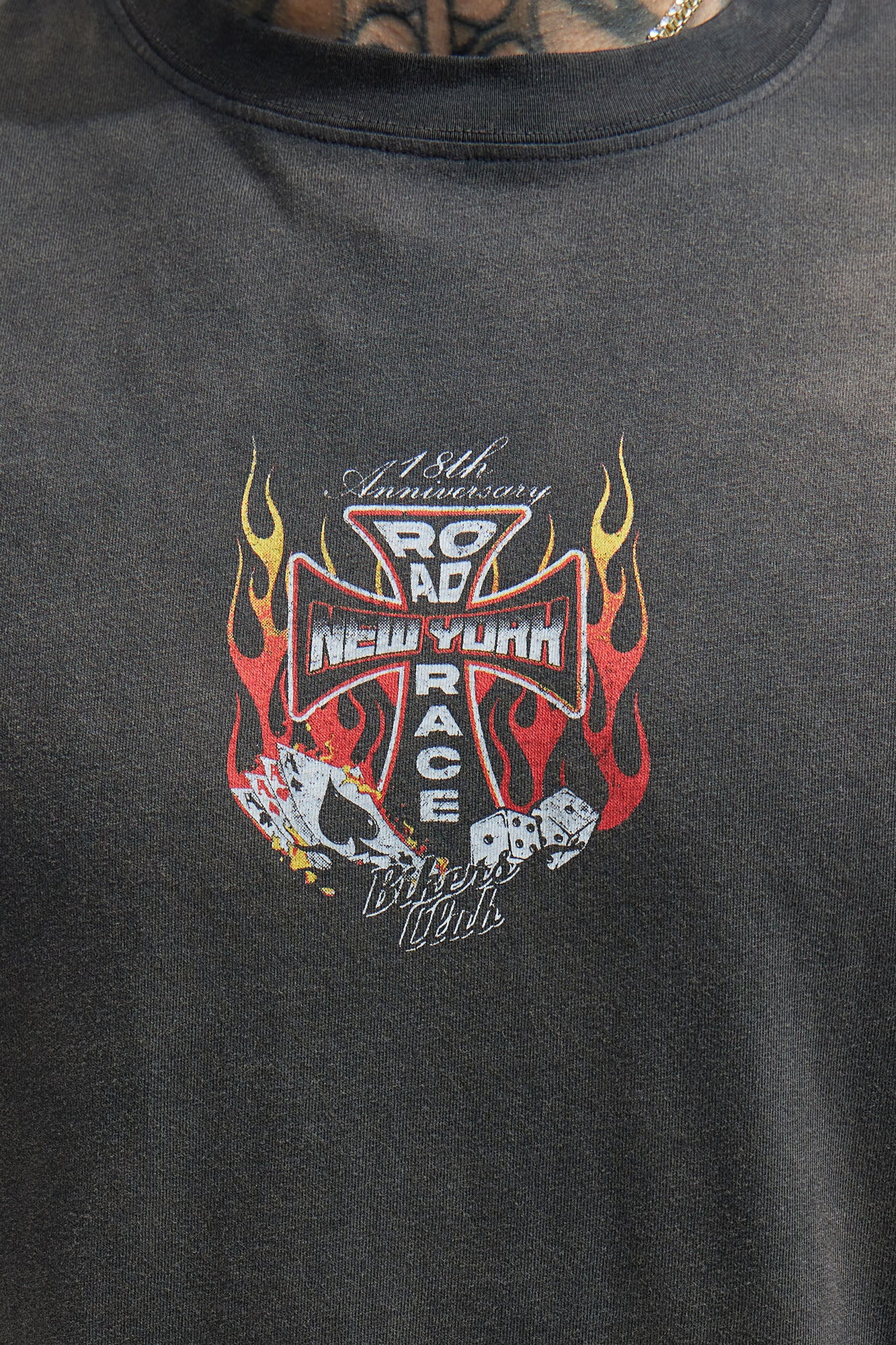 Road Race Oversized Short Sleeve Tee - Black