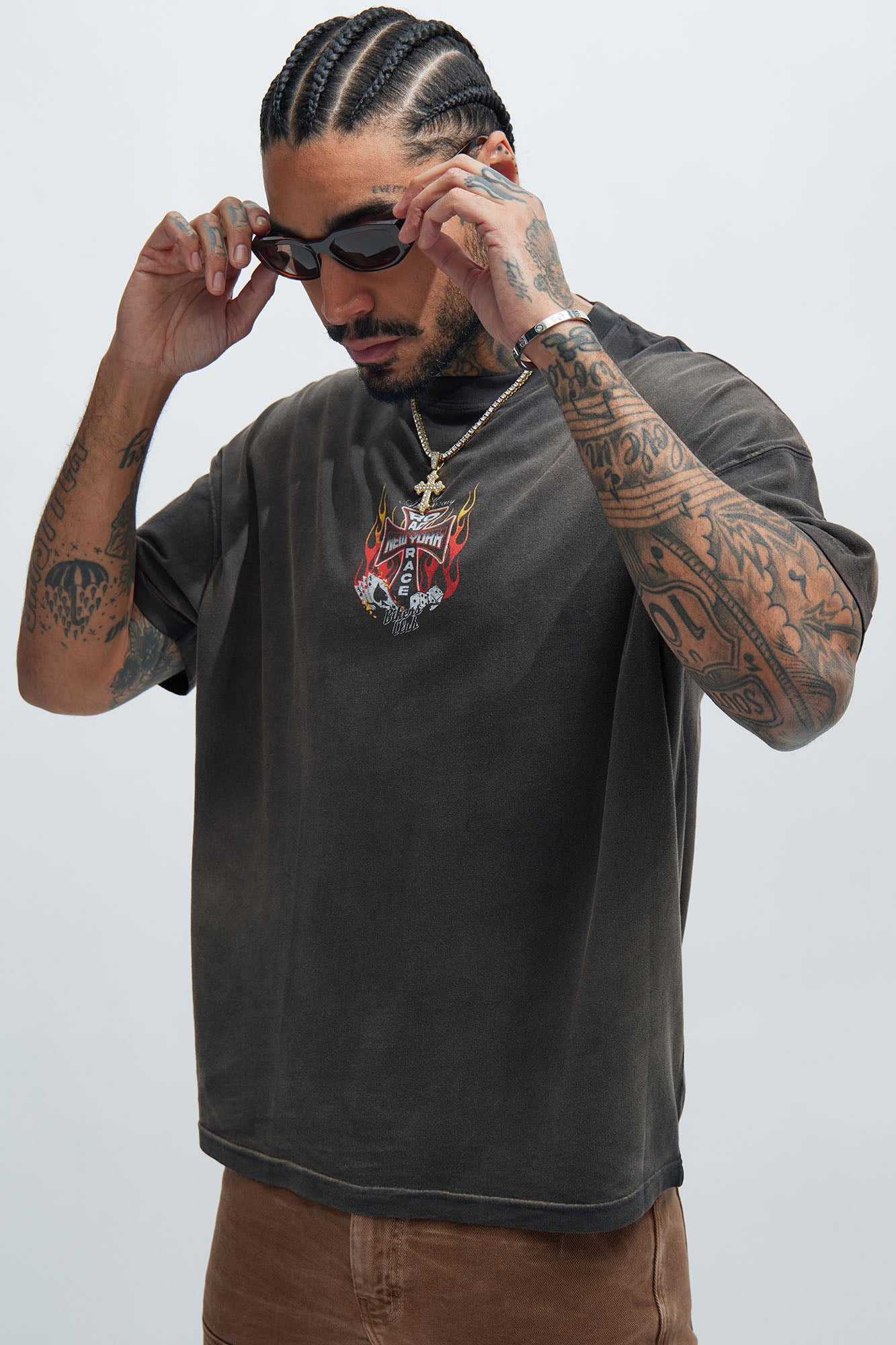 Road Race Oversized Short Sleeve Tee - Black