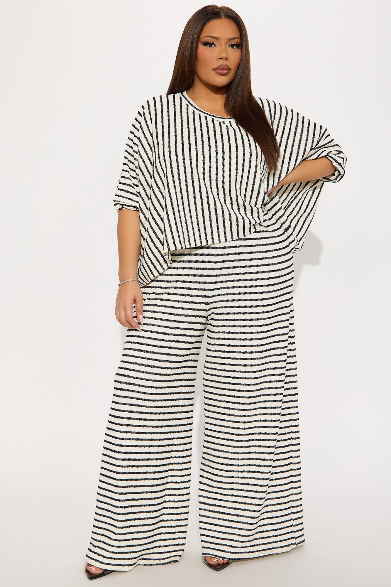 Take Your Time Jumpsuit Set - Black/combo