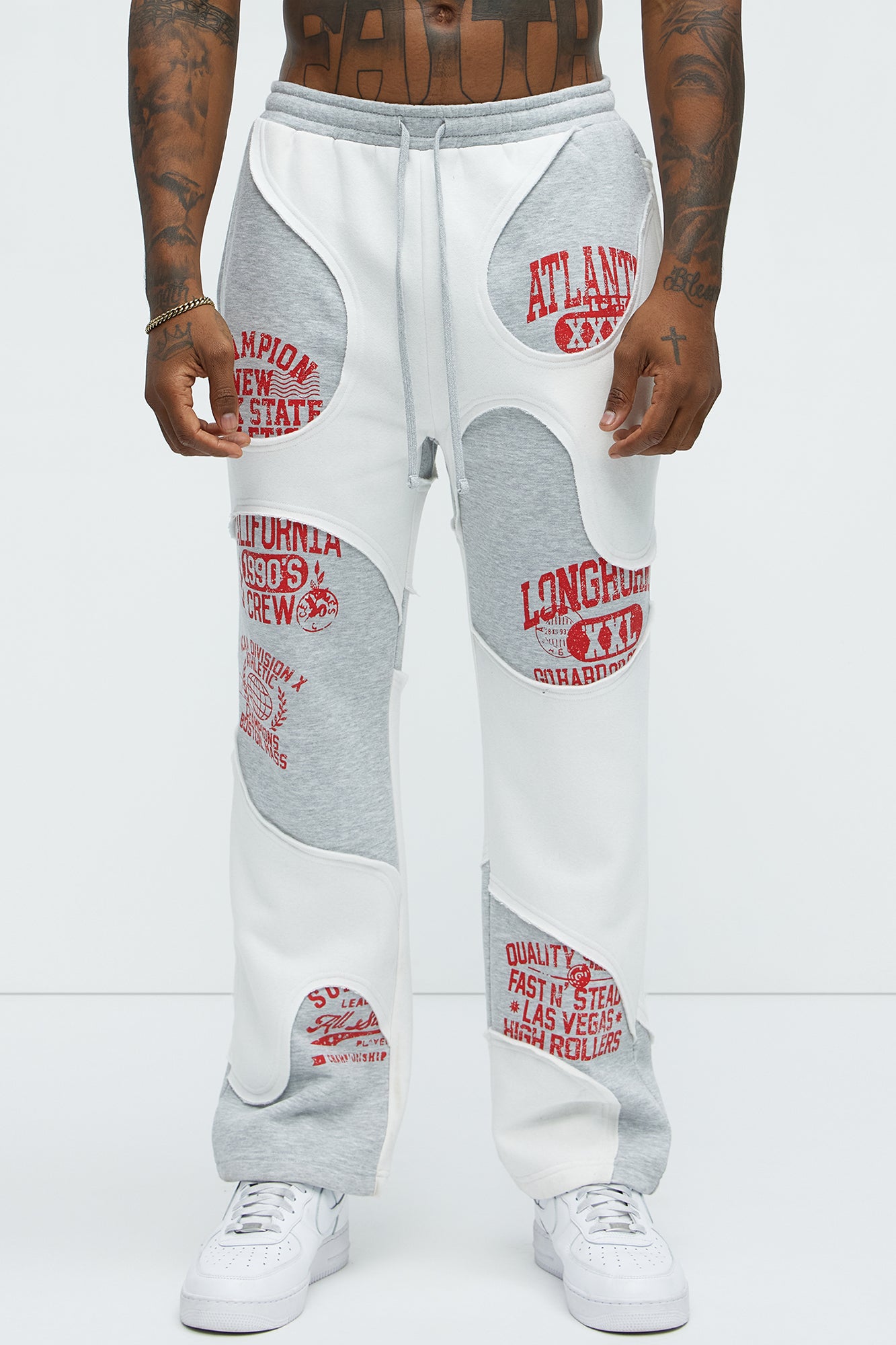 Tayson Champion Straight Sweatpants - Heather/Combo
