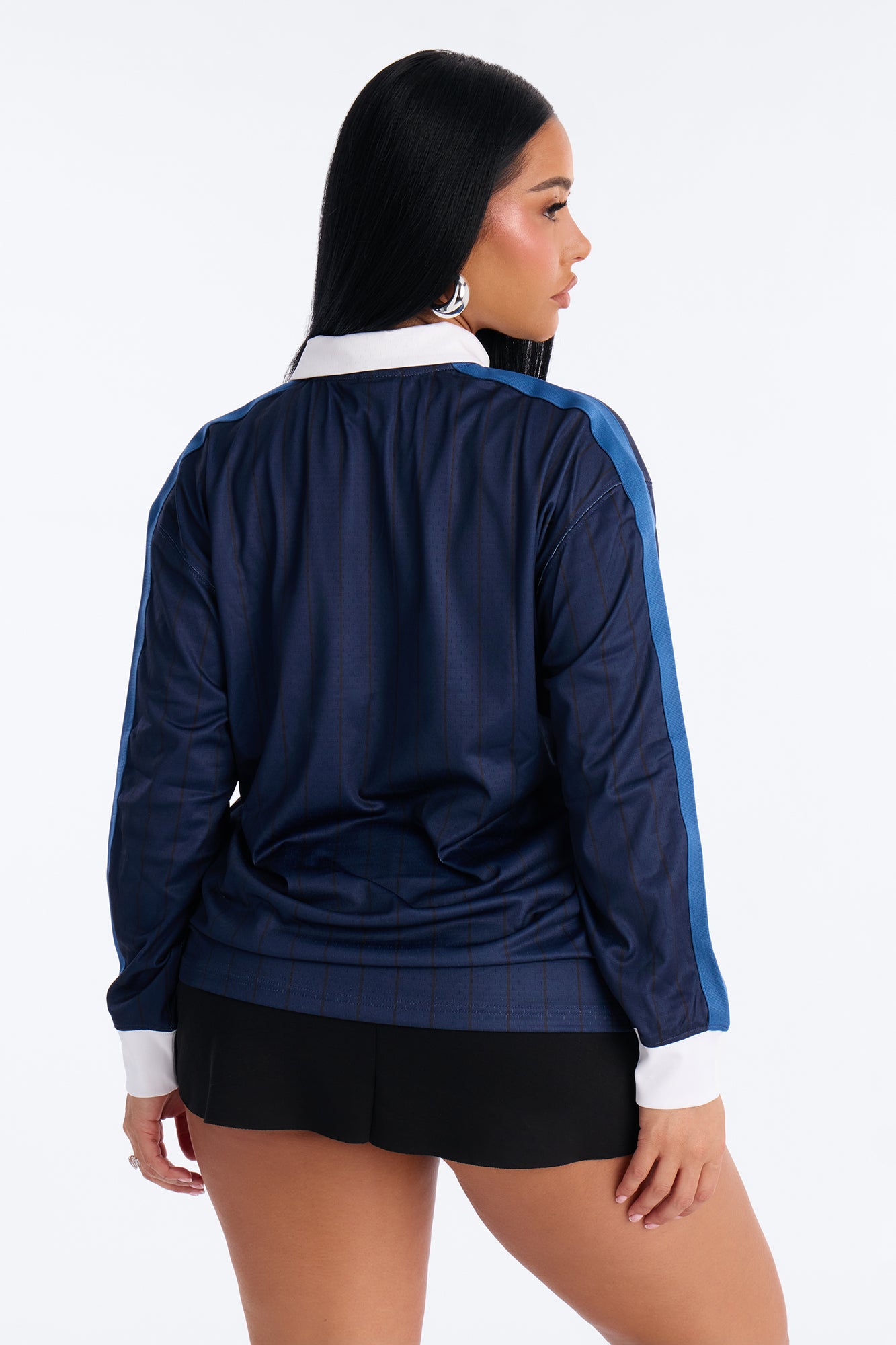 NBA Minnesota Timberwolves Pinstripe Long Sleeve Top - Navy