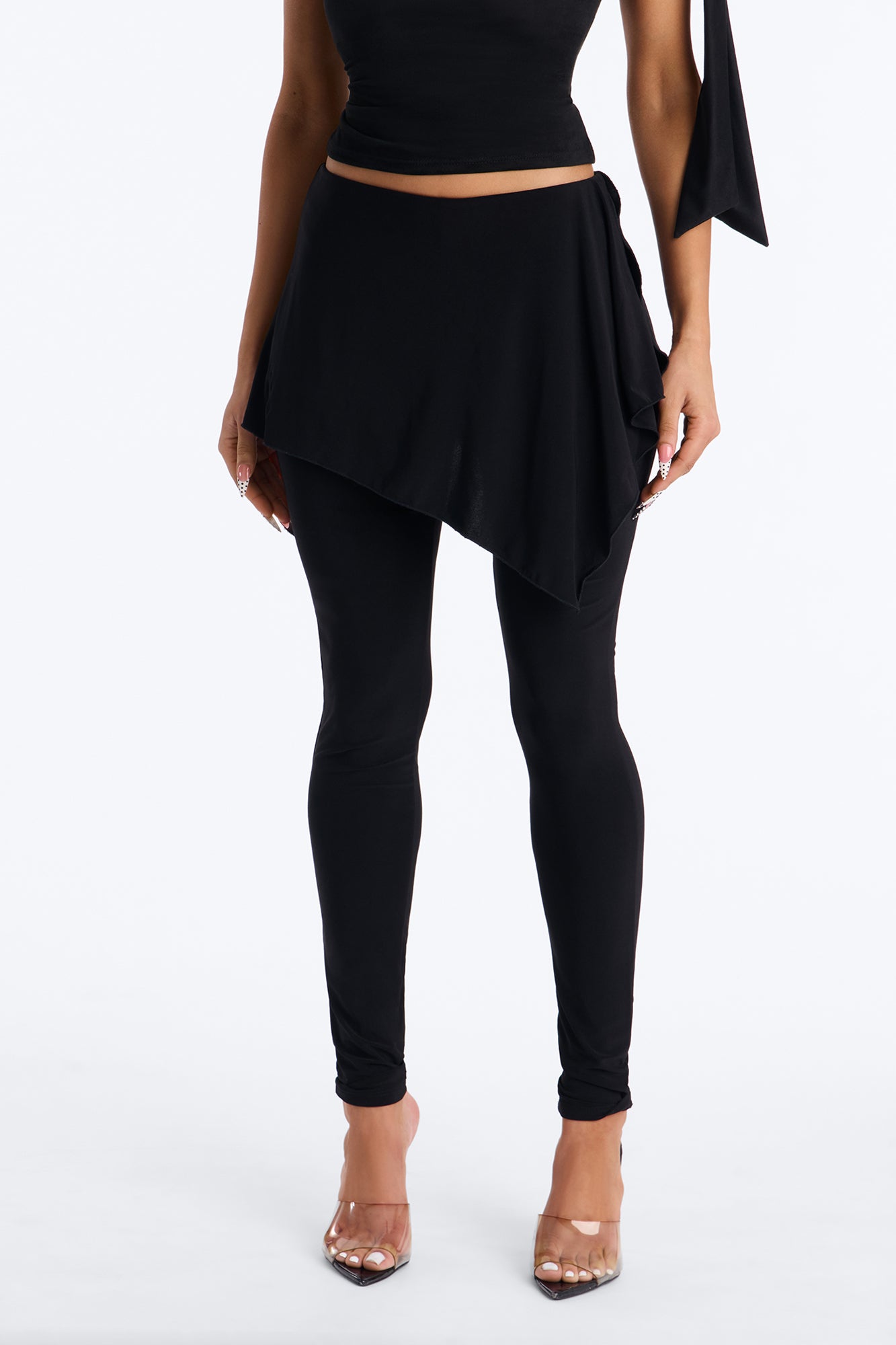 Ballerina Skirted Legging 29″ - Black