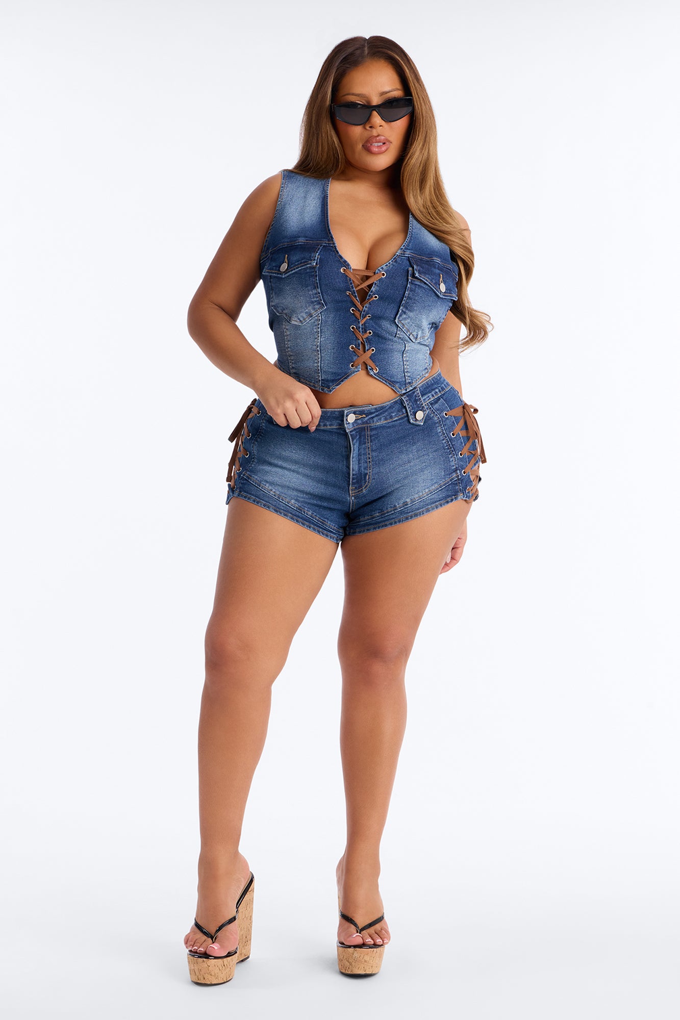 Jaw Dropper Stretch Denim Vest - Dark Wash