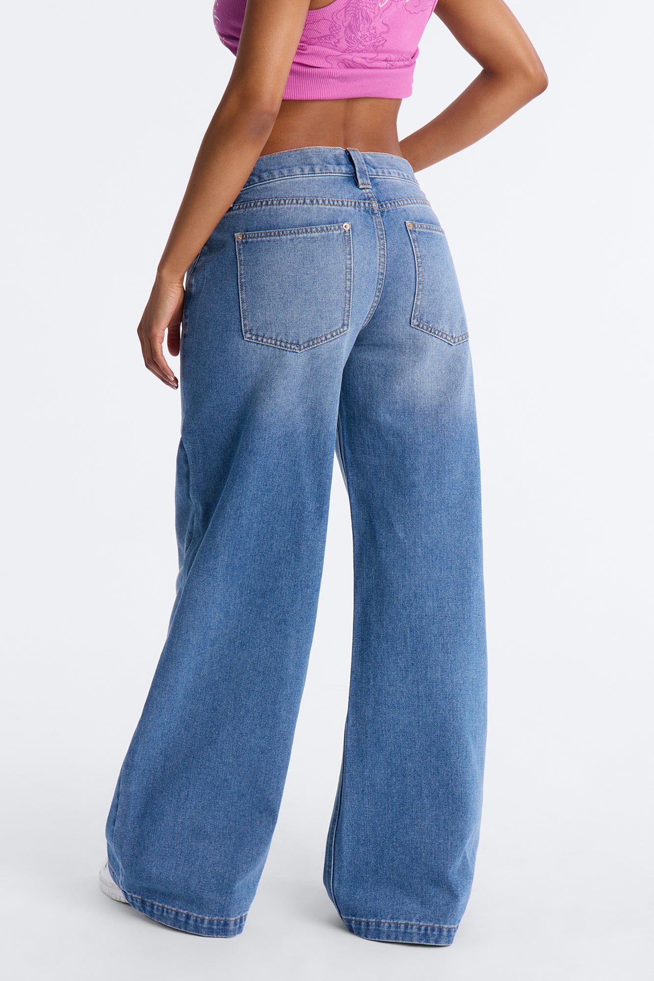 After Hours Low Rise Baggy Jeans - Medium Wash