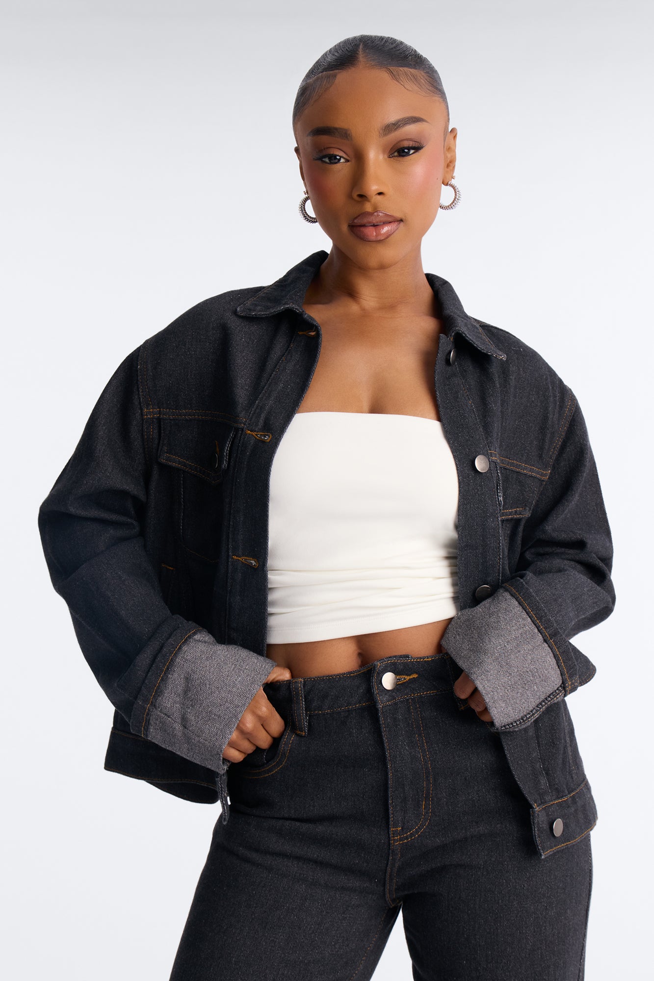 Jet Set Classic Denim Shacket - Dark Denim