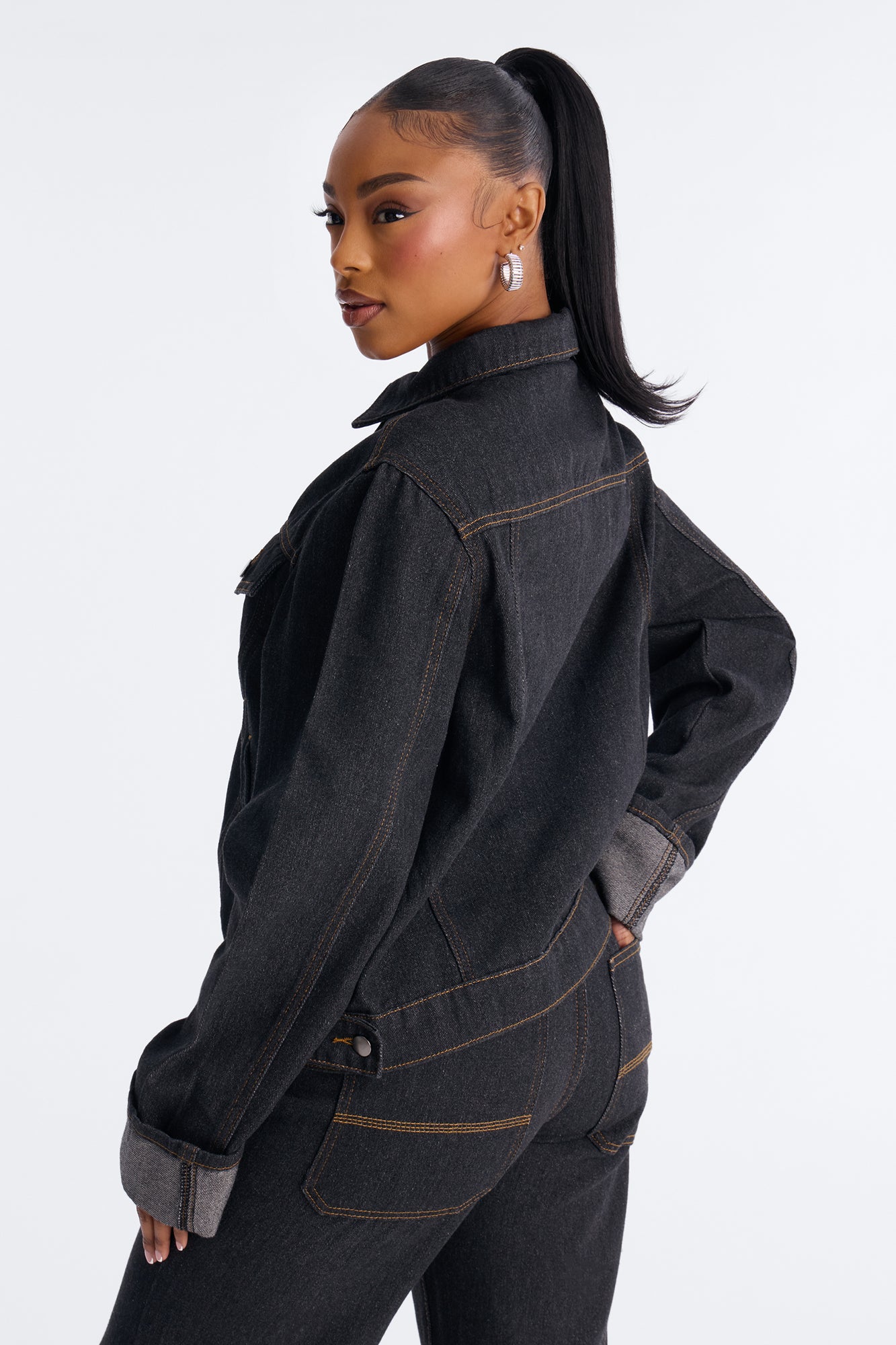 Jet Set Classic Denim Shacket - Dark Denim
