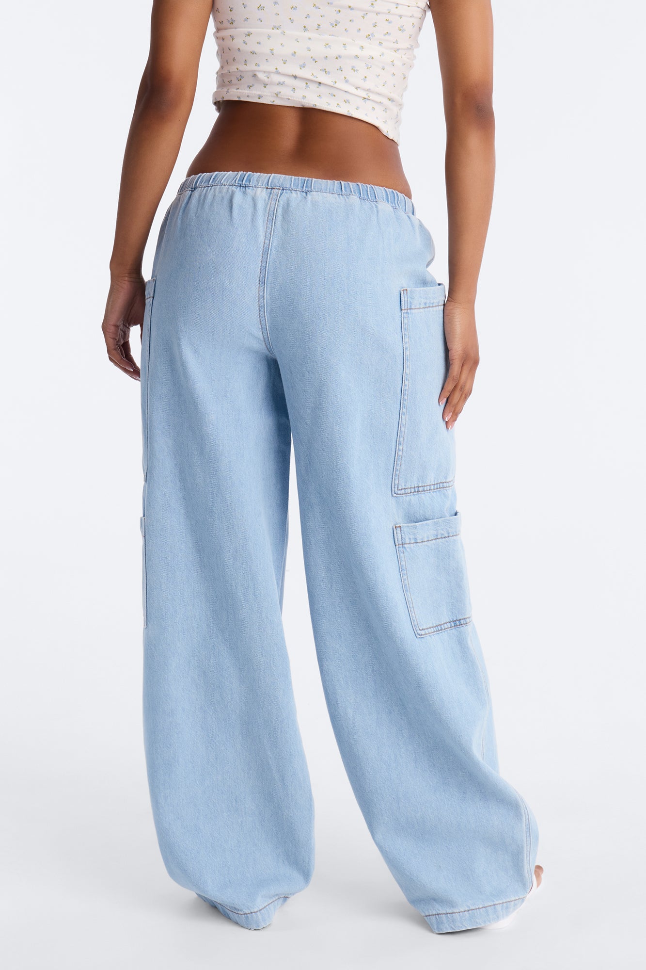 Paradise Found Tie Waist Jeans - Light Wash