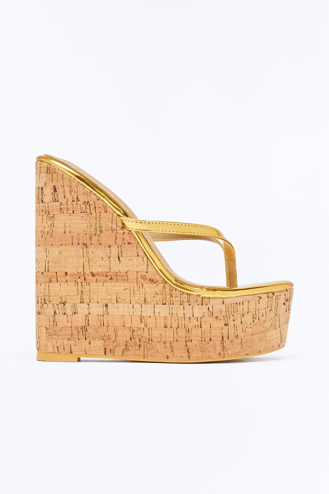 Kaleo Thong Platform Wedges - Gold