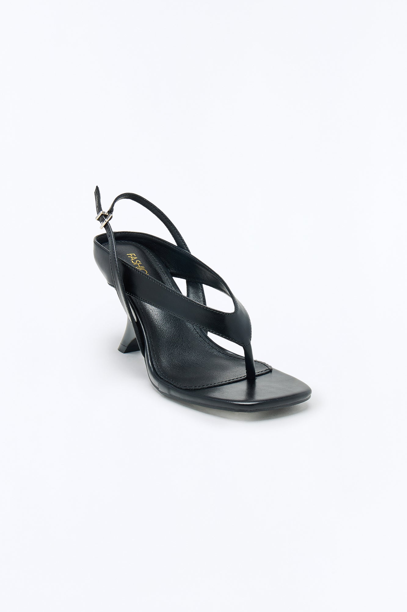 Clarence Novelty Slingback Wedges - Black