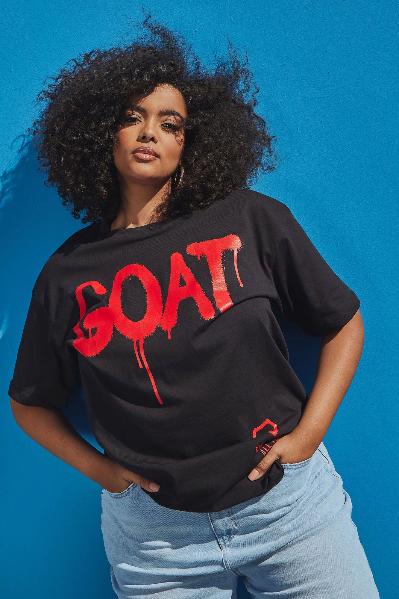 GOAT Graffiti Top - Black/Red