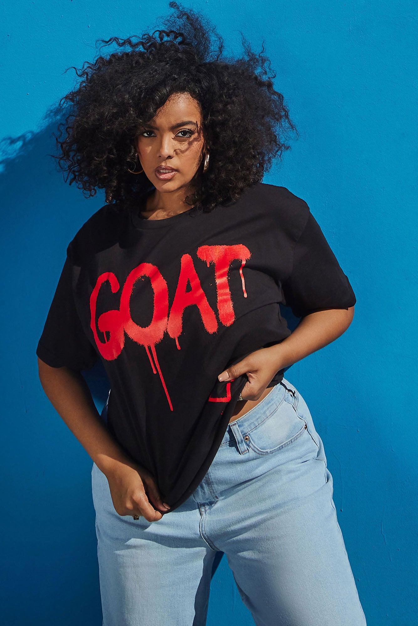 GOAT Graffiti Top - Black/Red