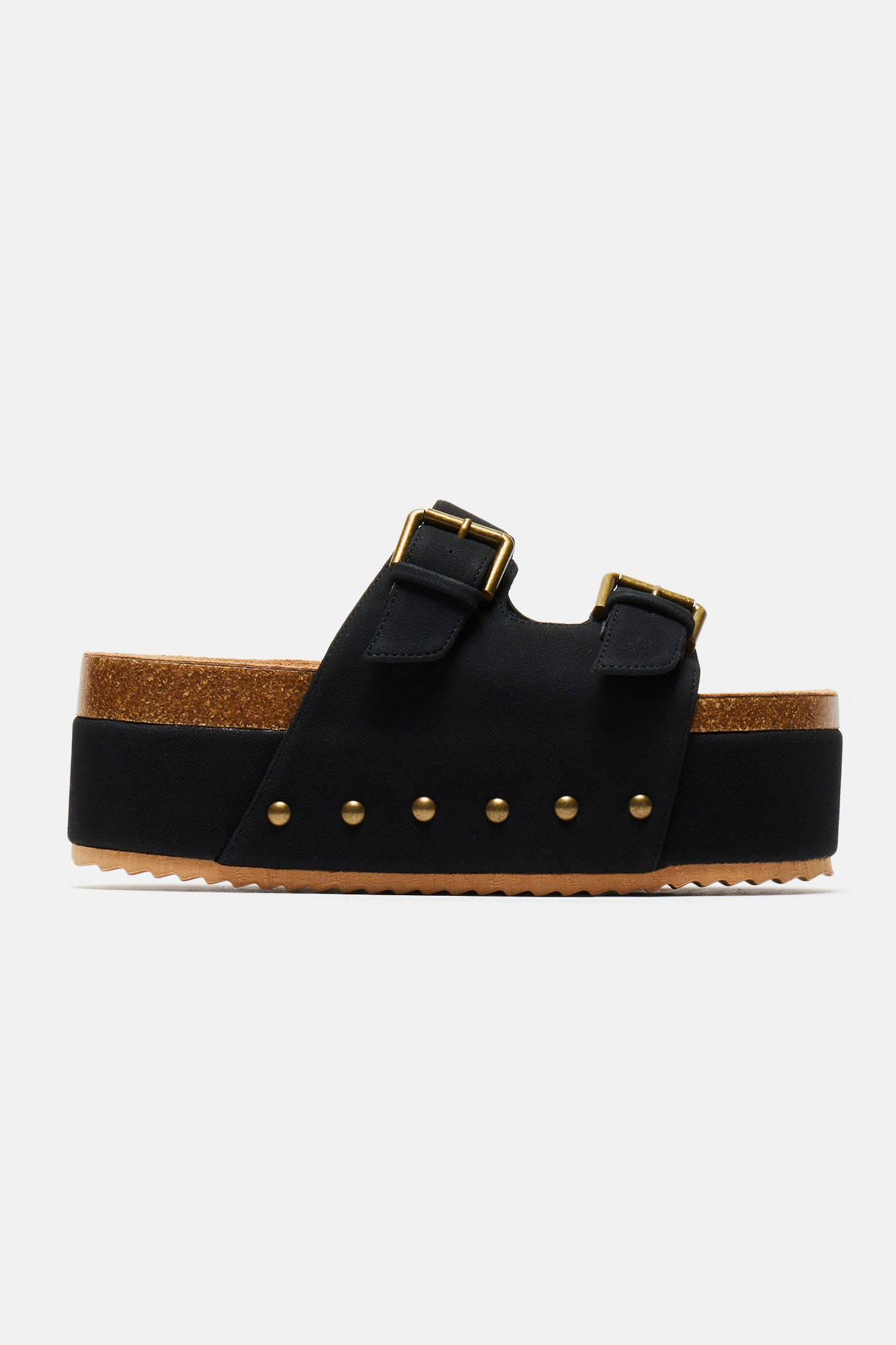 I Swear It's True Flatform Sandals - Black
