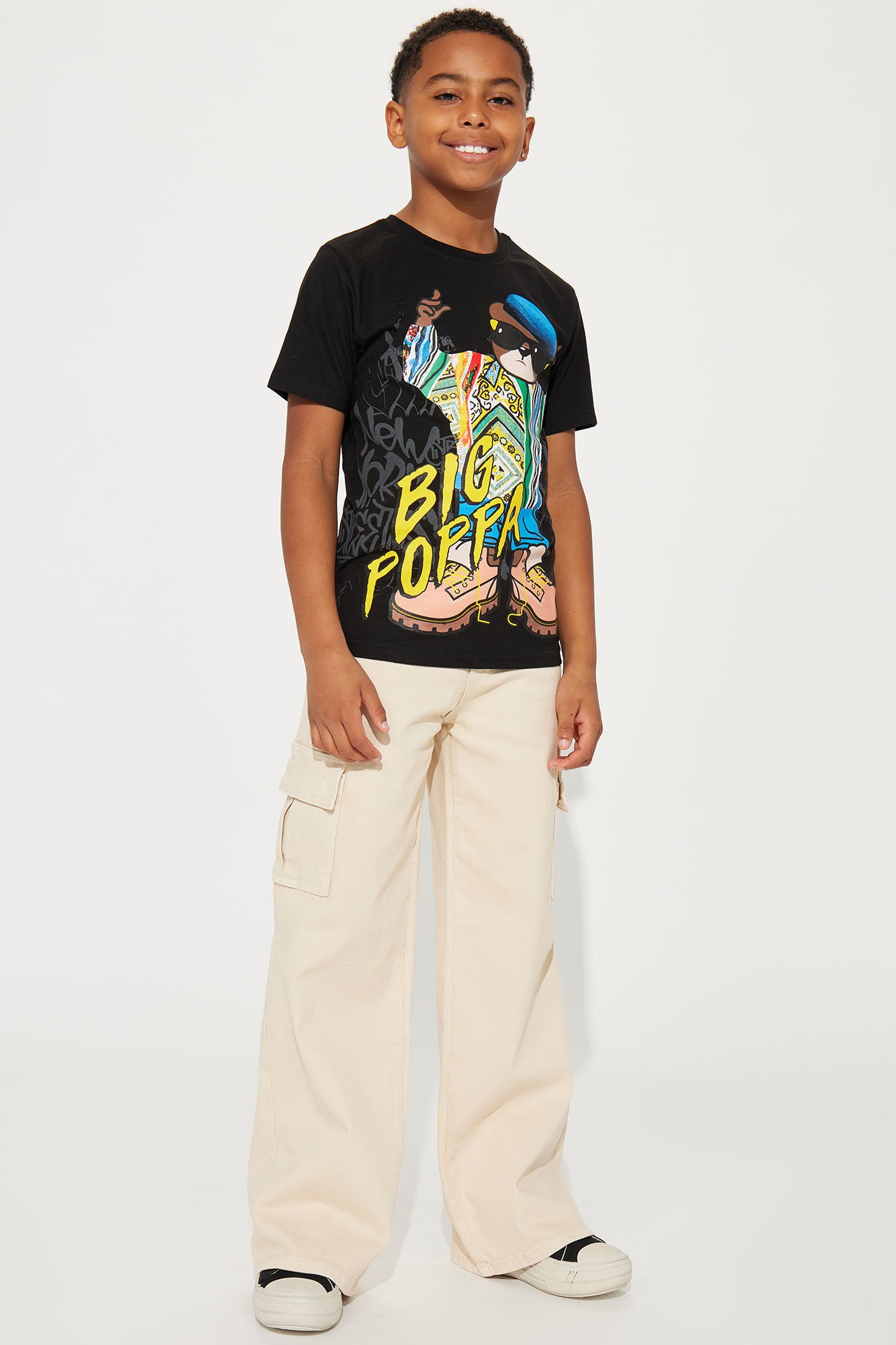 Mini Big Poppa Short Sleeve Tee - Black