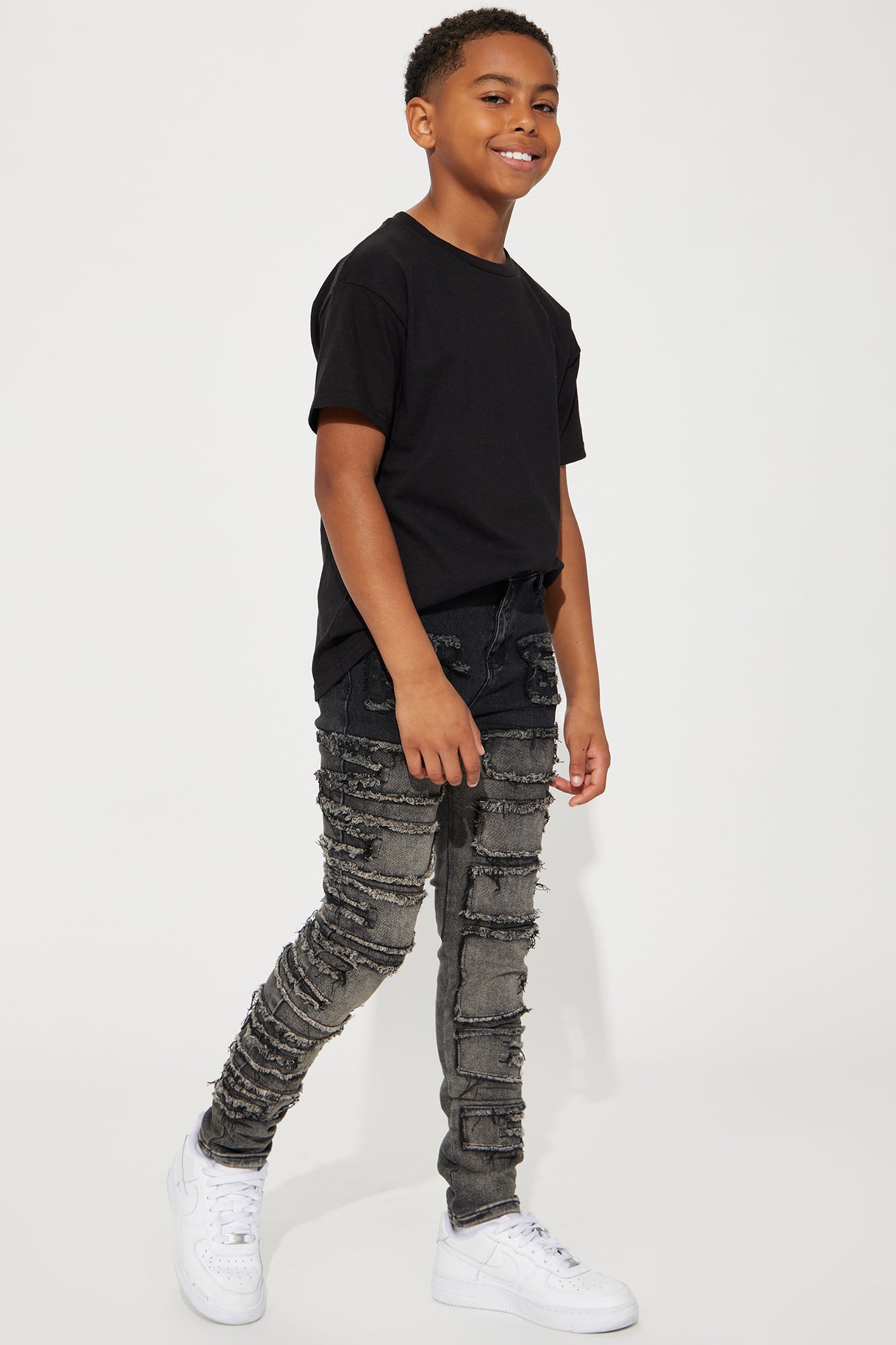 Mini Gradient Denim Skinny Jeans - Dark Wash