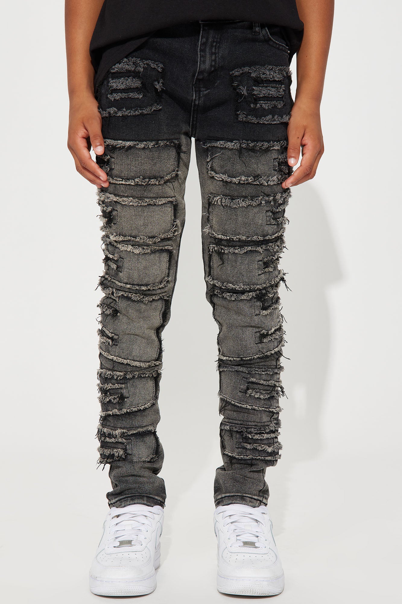 Mini Gradient Denim Skinny Jeans - Dark Wash