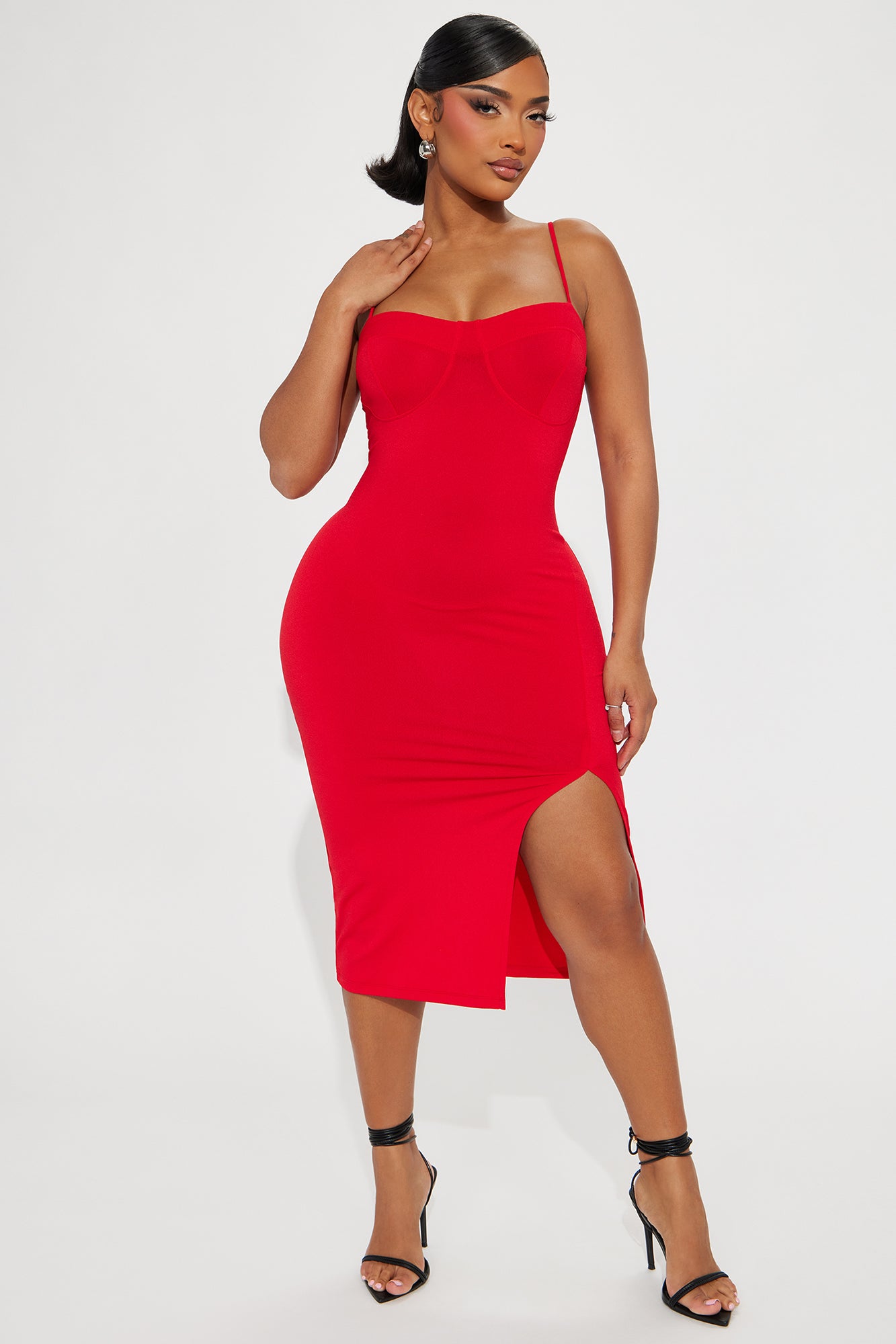 Diana Cami Midi Dress - Red