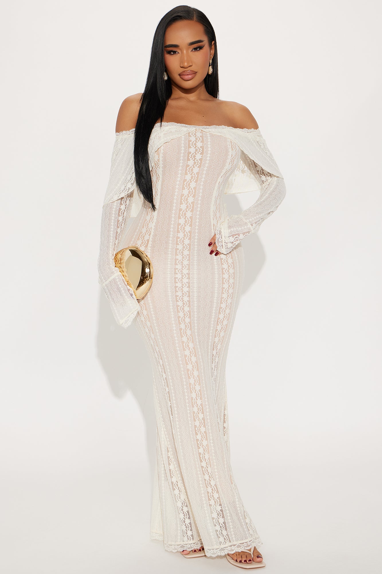 Nayeli Lace Maxi Dress - Cream