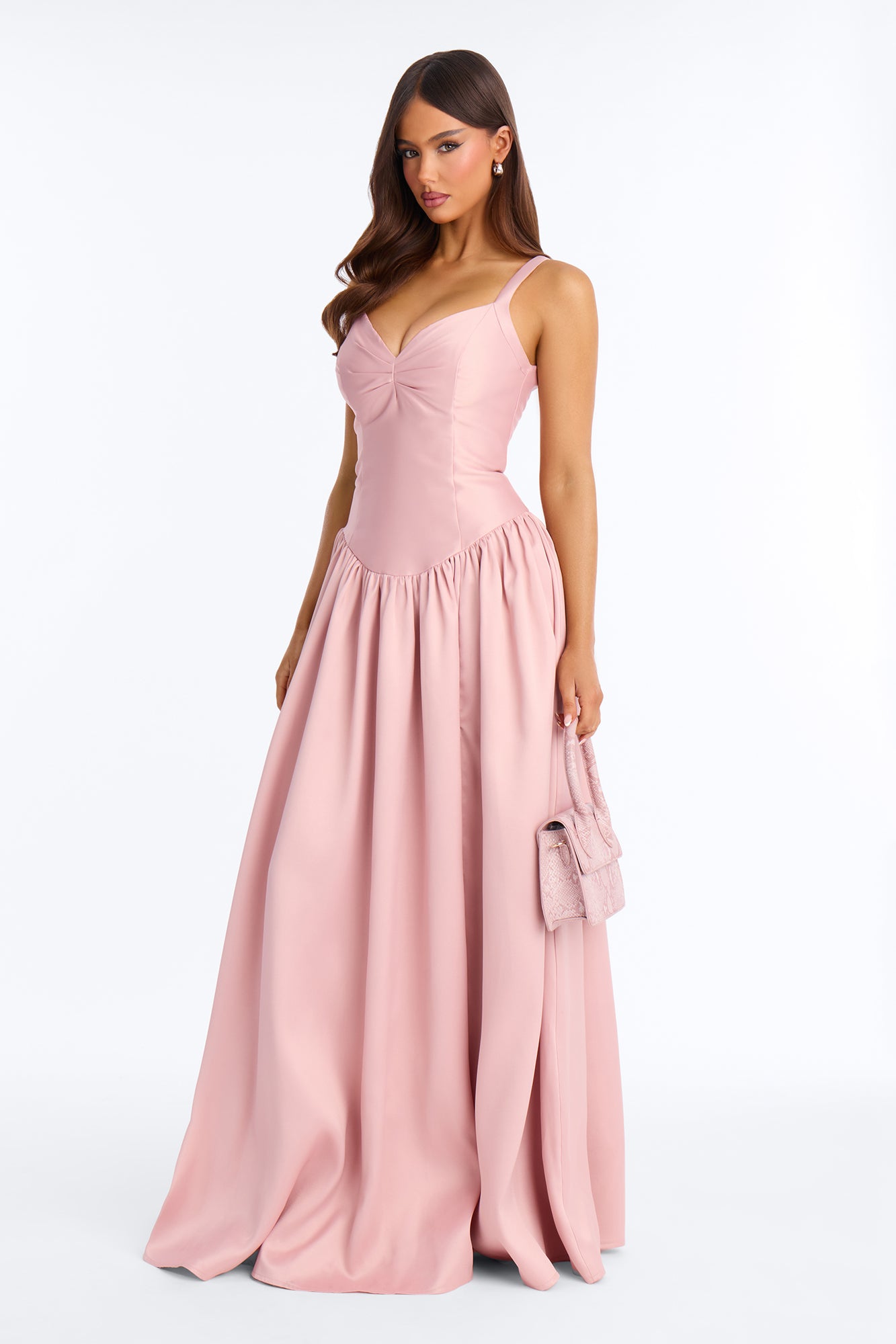 Sabrina Drop Waist Gown - Pink