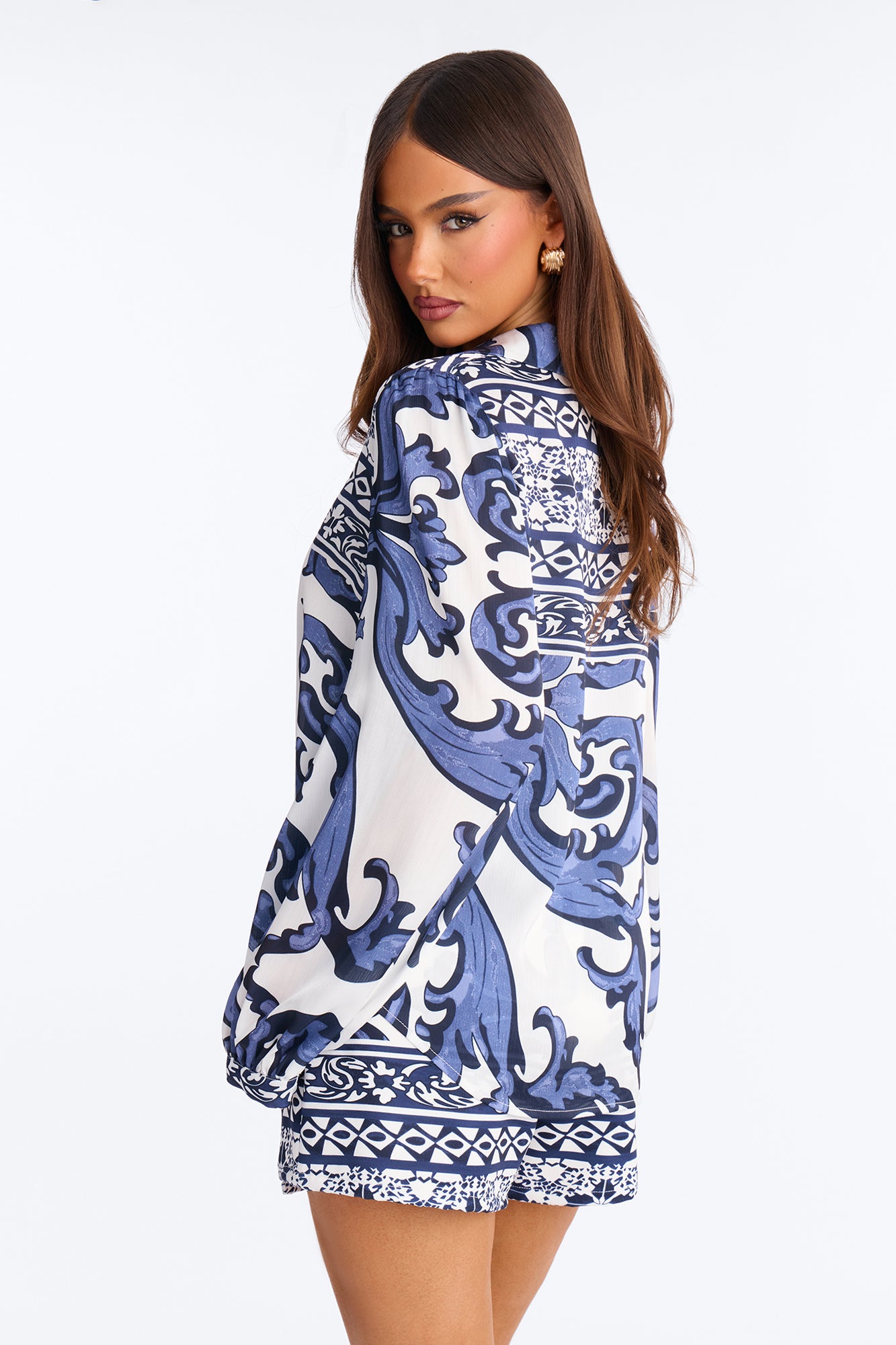 Love Story Skort Set - Blue/combo