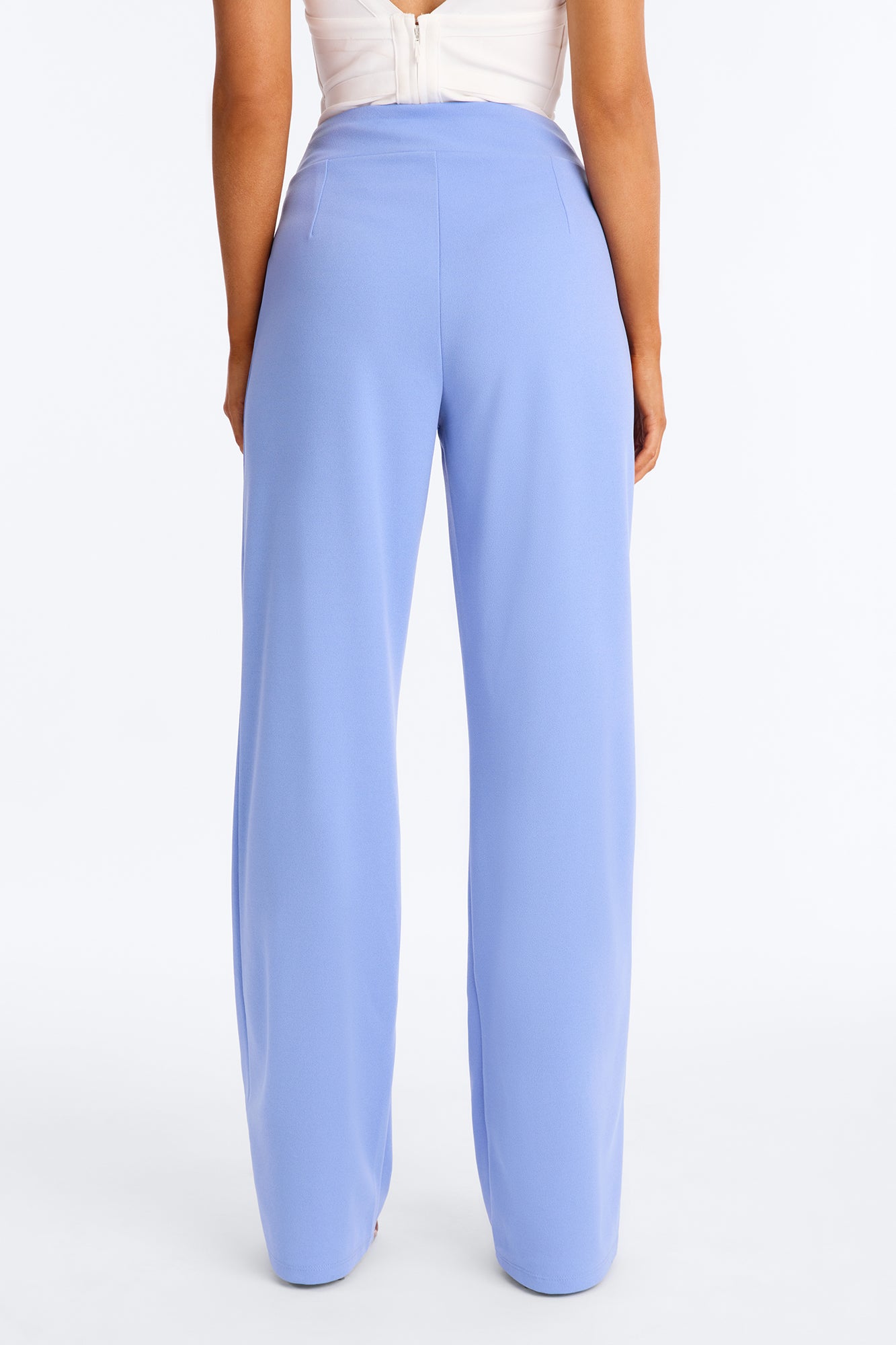 Office Tea Straight Leg Trouser Pant - Periwinkle