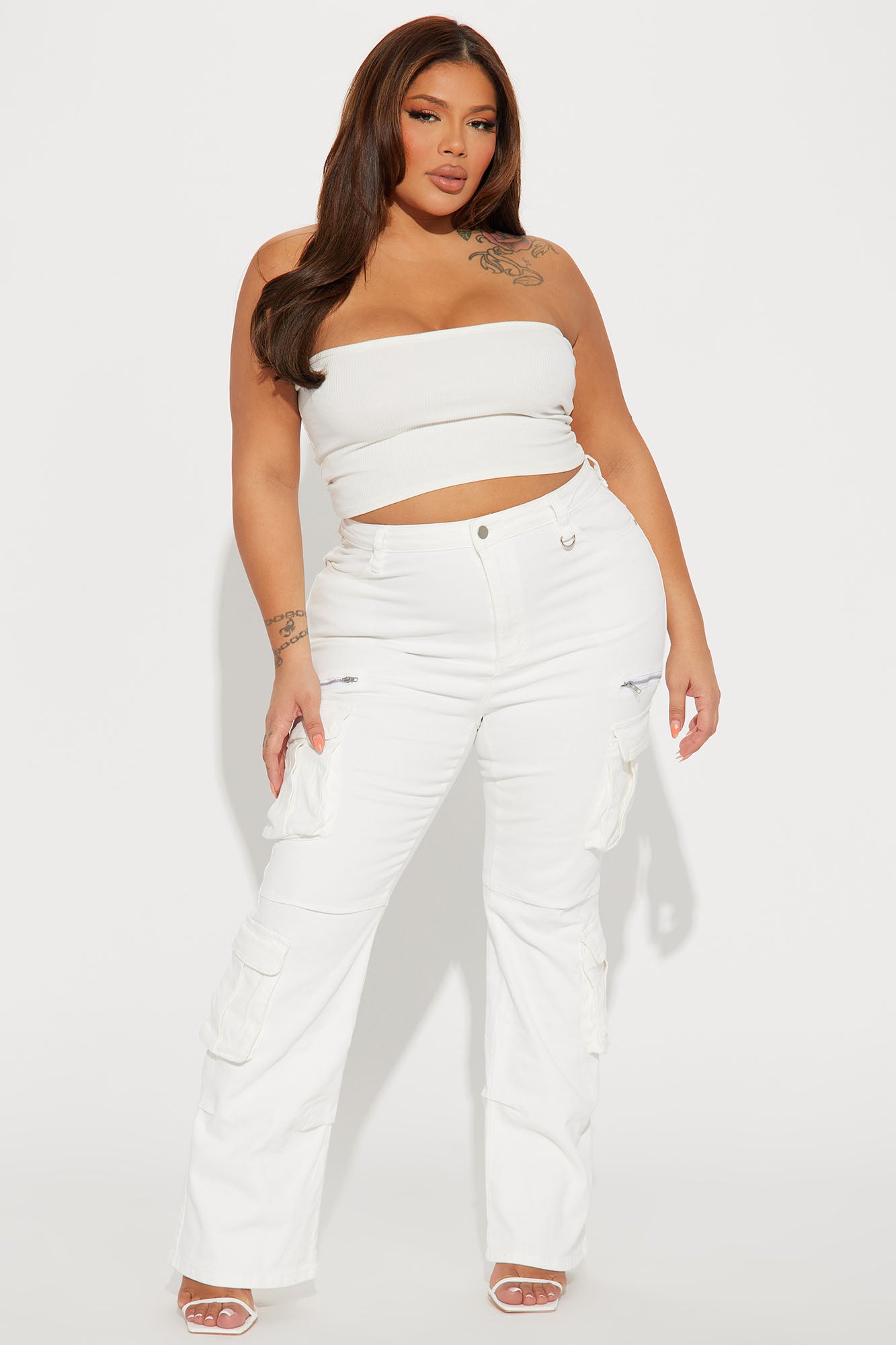 City Streets Stretch Cargo Jean - Ivory