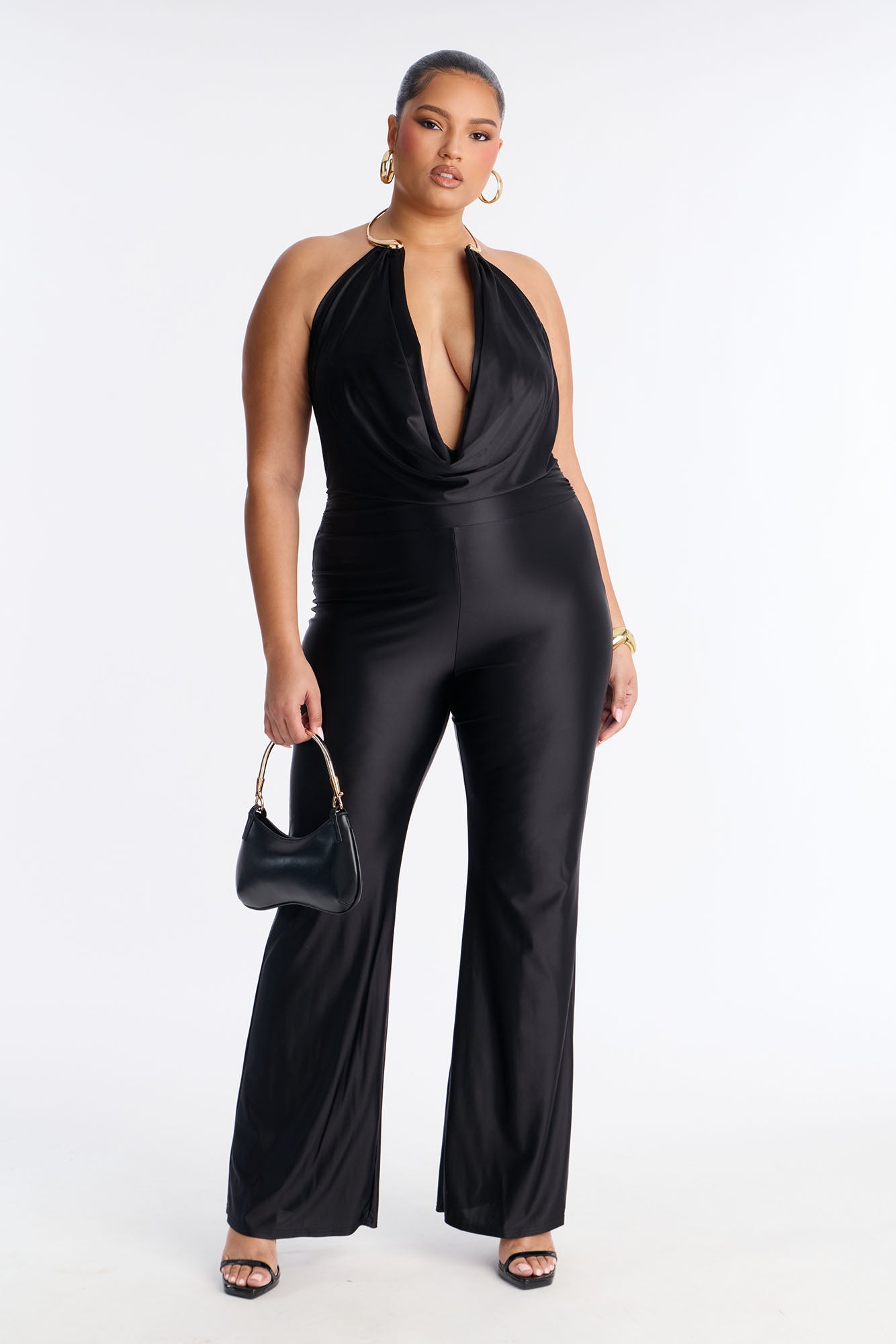 She's All That Wire Neck Jumpsuit - Black
