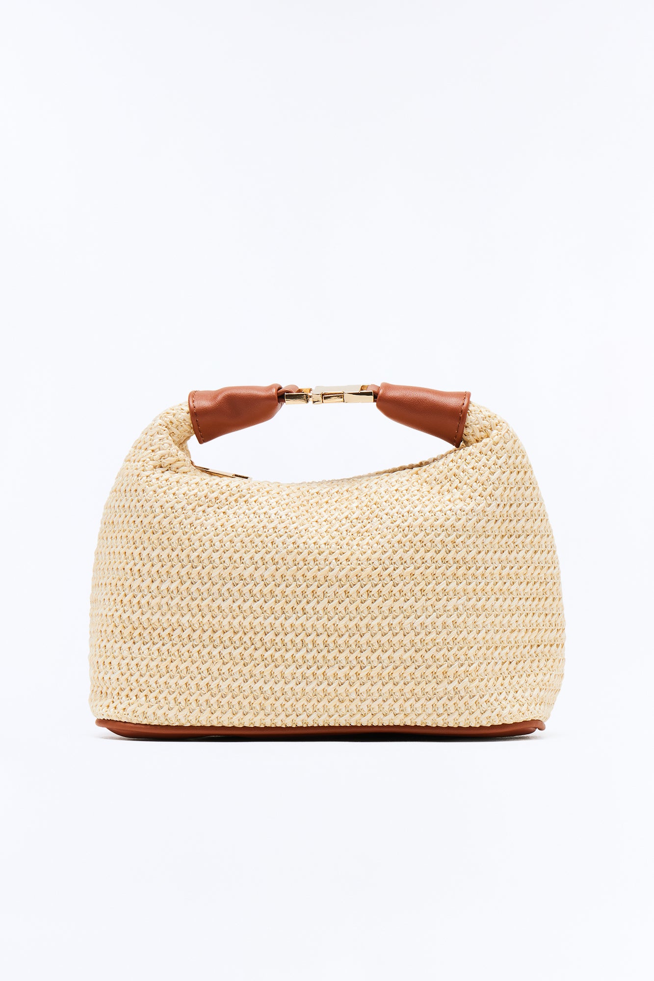 Hear You Calling Straw Satchel Handbag - Natural/Combo