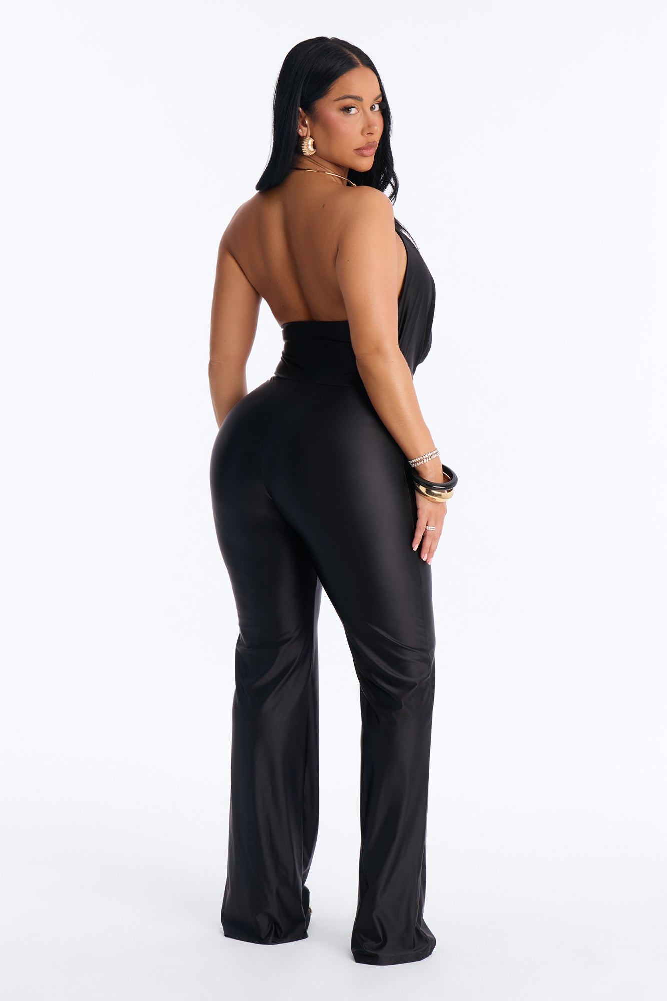 She's All That Wire Neck Jumpsuit - Black
