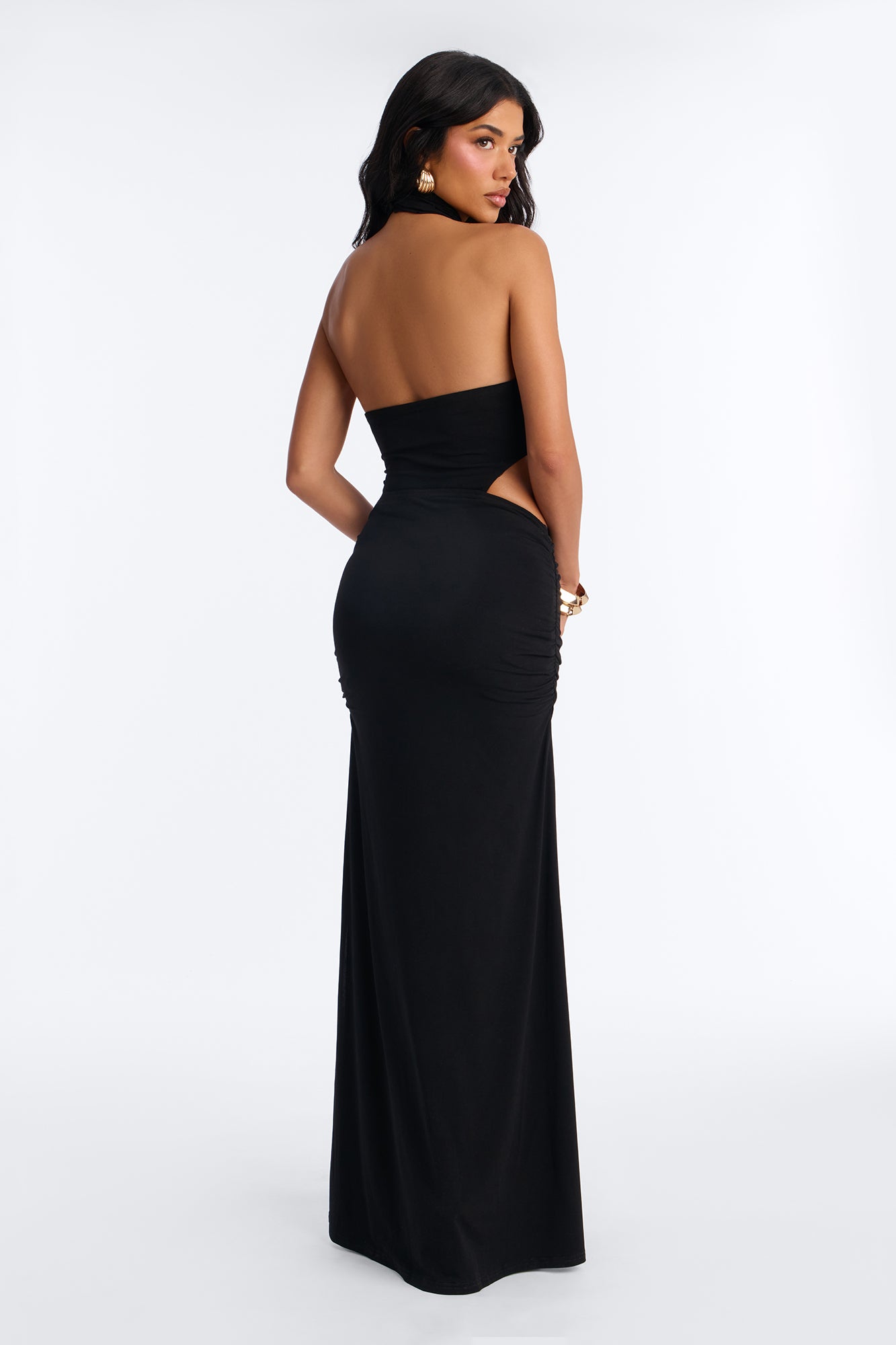 Kai Cut Out Twist Maxi Dress - Black