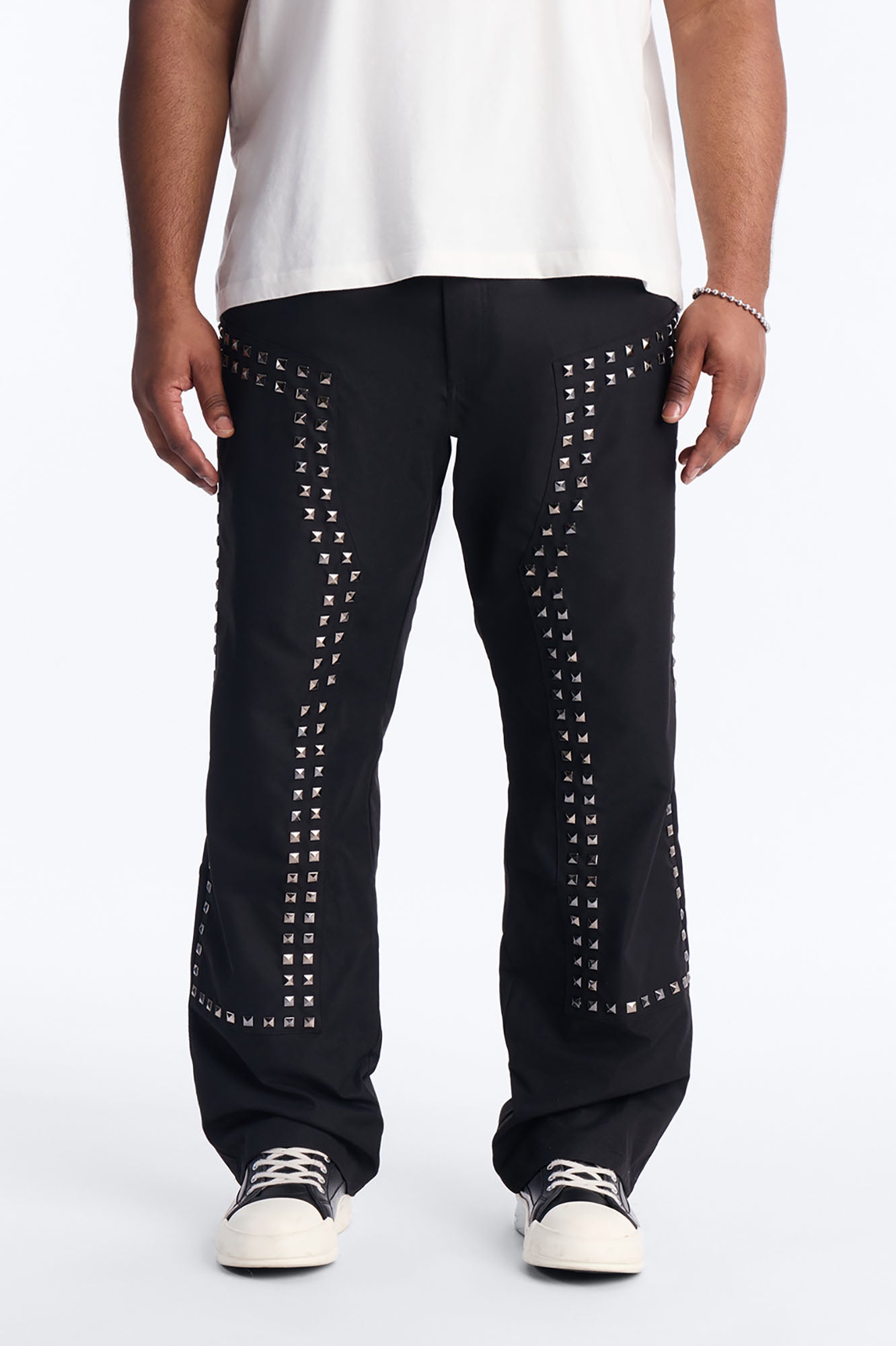 Baggy Silver Springs Studded Pant - Black